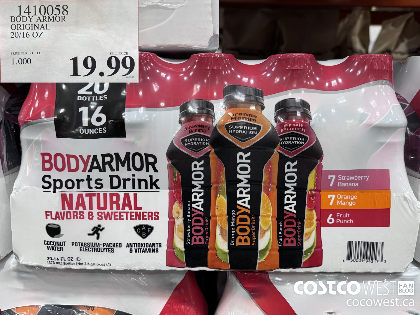 1410058 BODY ARMOR ORIGINAL 20/16 OZ $19.99