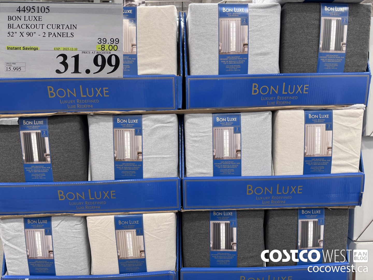 4495105 BON LUXE BLACKOUT CURTAIN 52