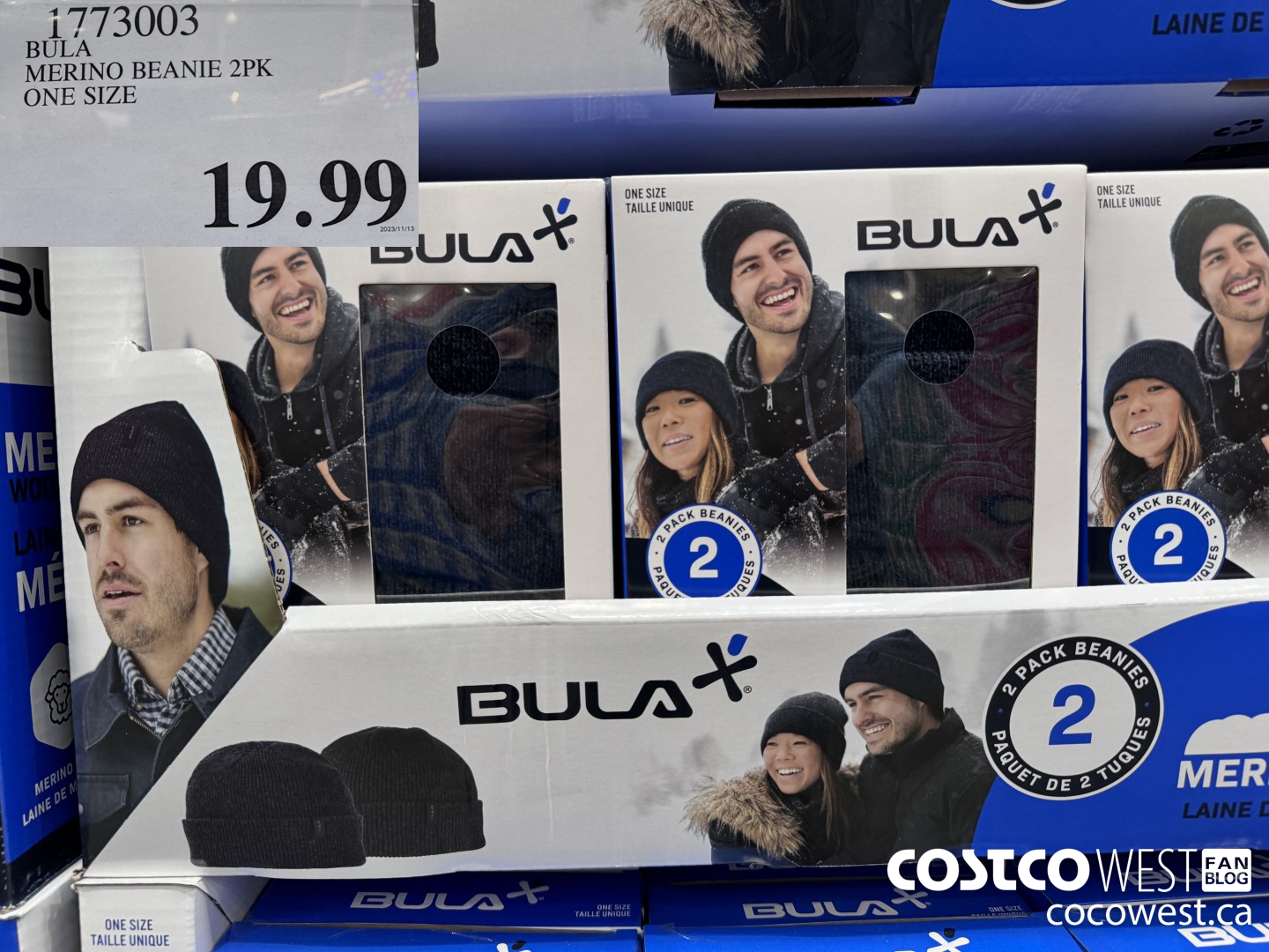 1773003 BULA MERINO BLEND BENIE 2PK ONE SIZE $19.99