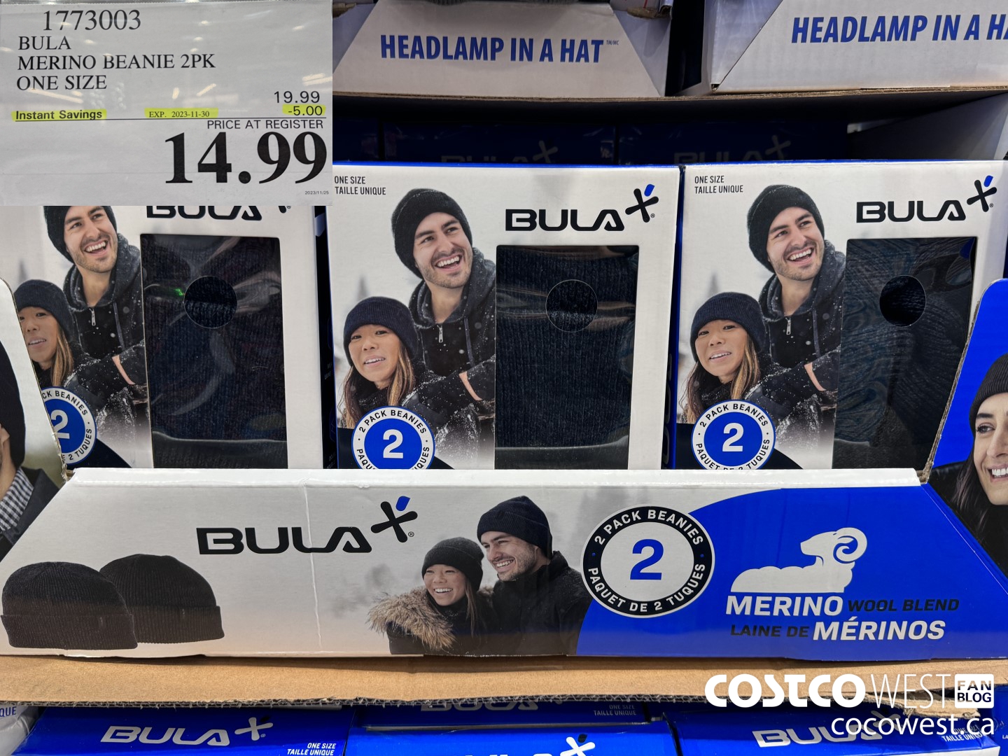 1773003 BULA MERINO BLEND BENIE 2PK ONE SIZE ($5.00 INSTANT SAVINGS EXPIRES ON 2023-11-30) $14.99