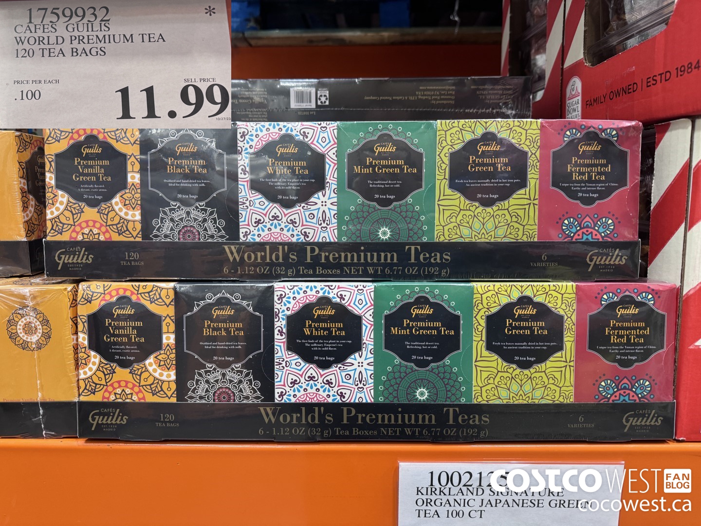 1759932 CAFES GUILIS WORLD PREMIUM TEA 120 TEA BAGS $11.99