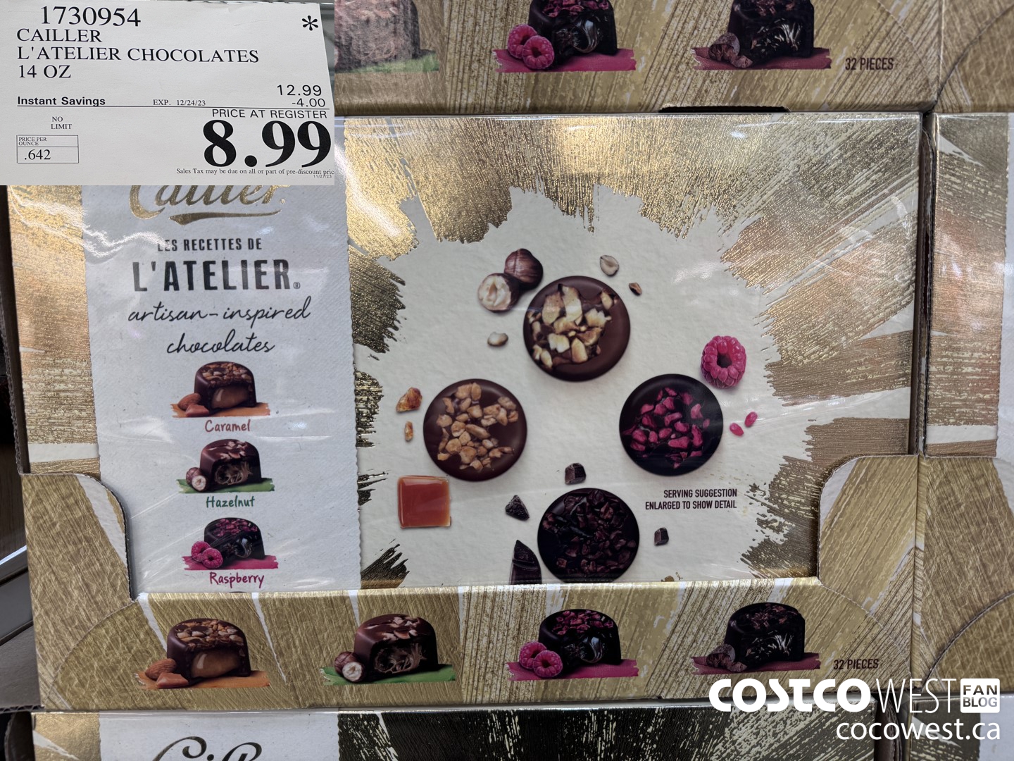 1730954 CAILLER L'ATELIER CHOCOLATES 14 OZ ($4.00 INSTANT SAVINGS EXPIRES ON 2023-12-24) $8.99