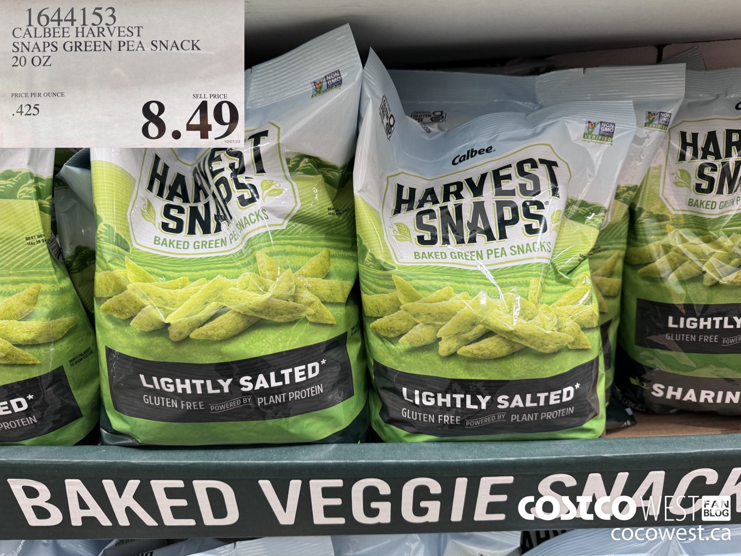 1644153 CALBEE HARVEST SNAPS GREEN PEA SNACK 20 OZ $8.49