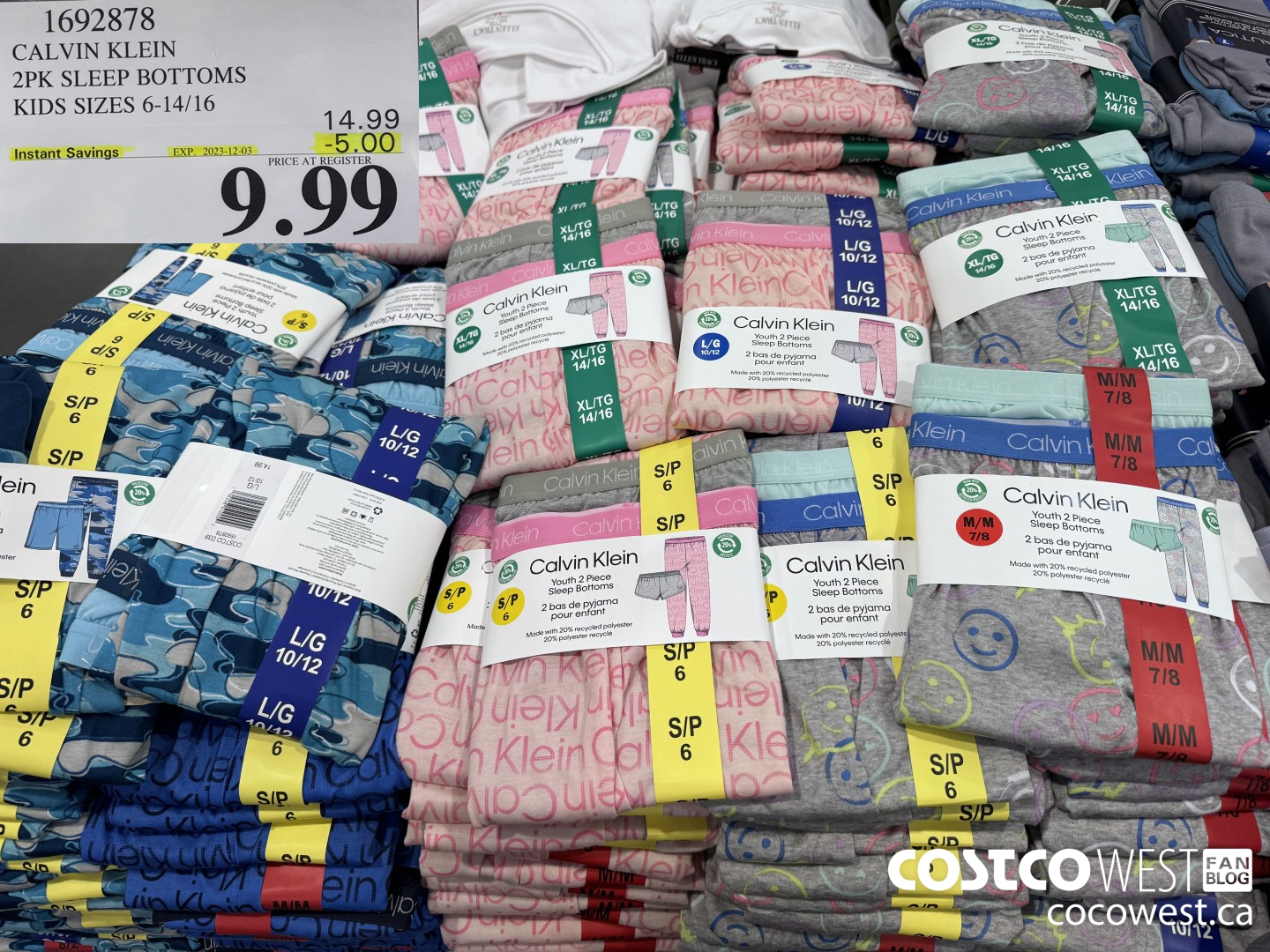 1692878 CALVIN KLEIN 2PK SLEEP BOTTOMS KIDS SIZES 6-14/16 ($5.00 INSTANT SAVINGS EXPIRES ON 2023-12-03) $9.99