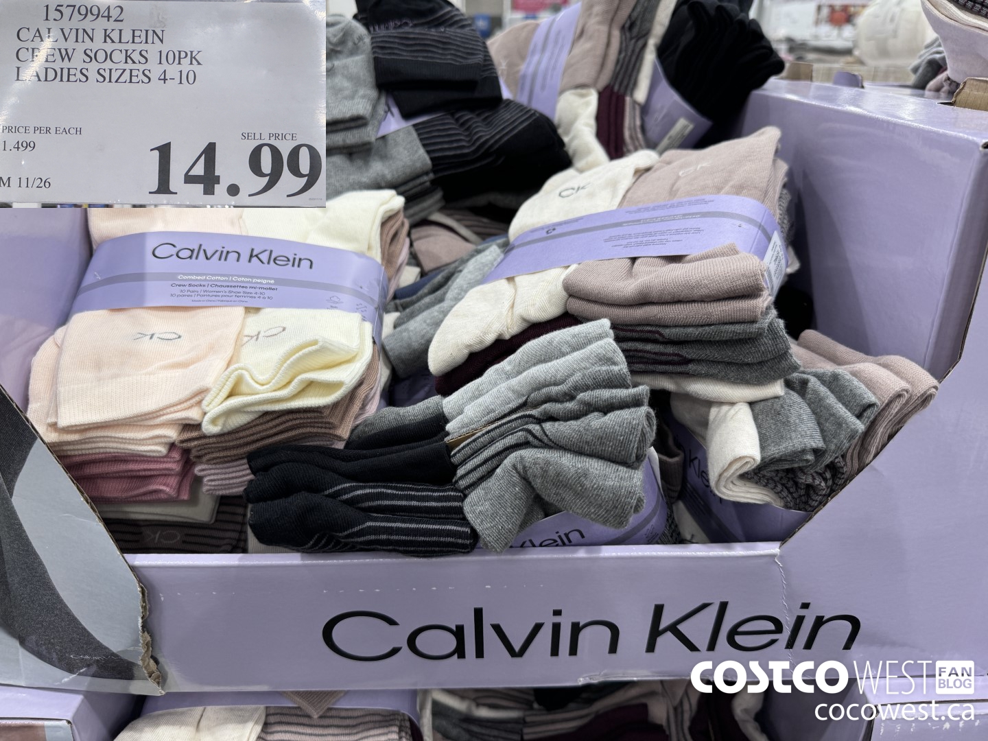 1579942 CALVIN KLEIN CREW SOCK 10PK LADIES SIZES 4-10 $14.99