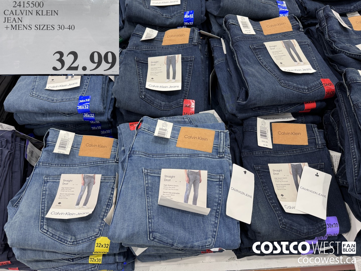 2415500 CALVIN KLEIN JEAN MENS SIZES 30-40 $32.99