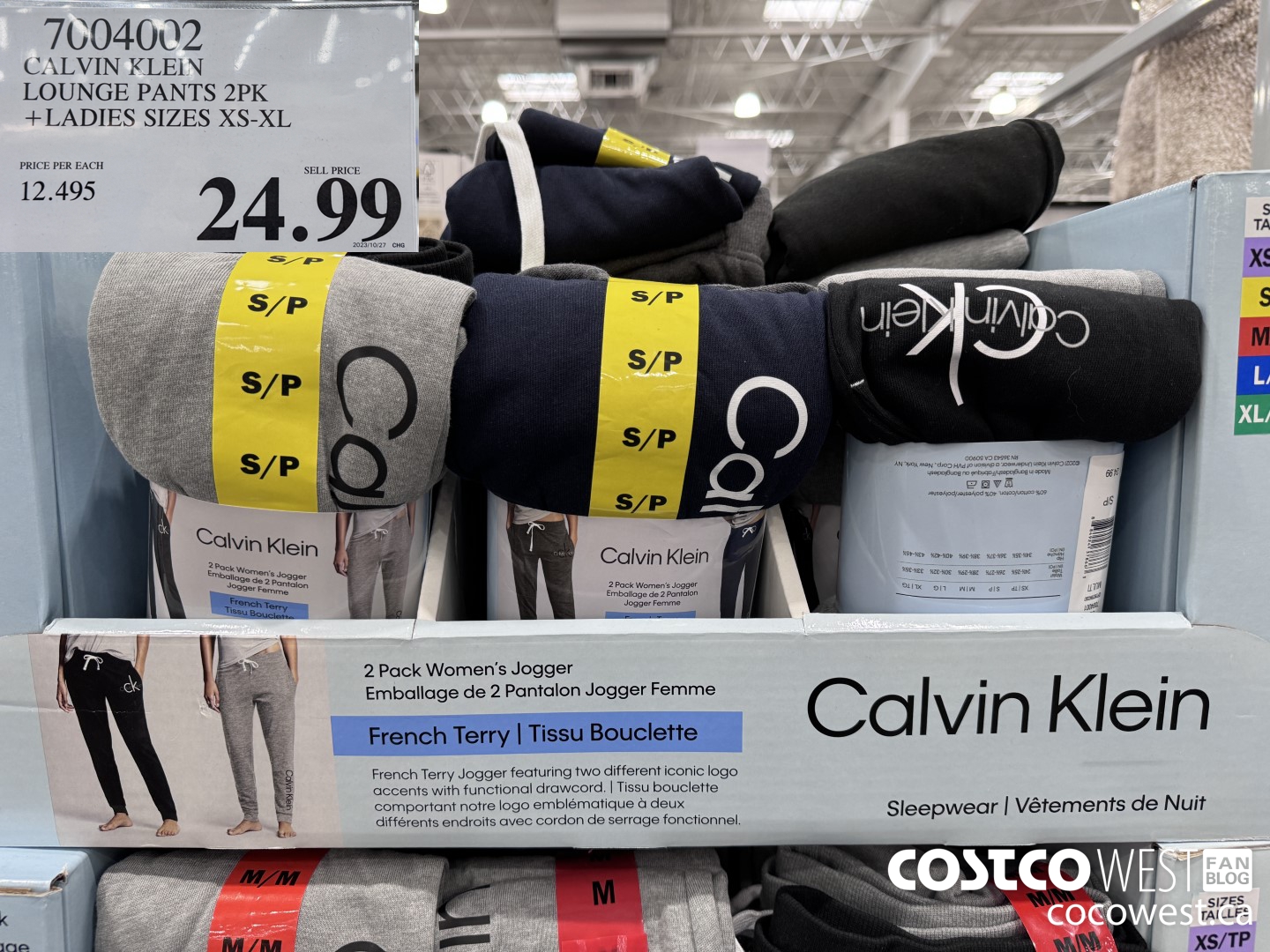 7004002 CALVIN KLEIN LOUNGE PANTS 2PK LADIES SIZES XS-XL $24.99