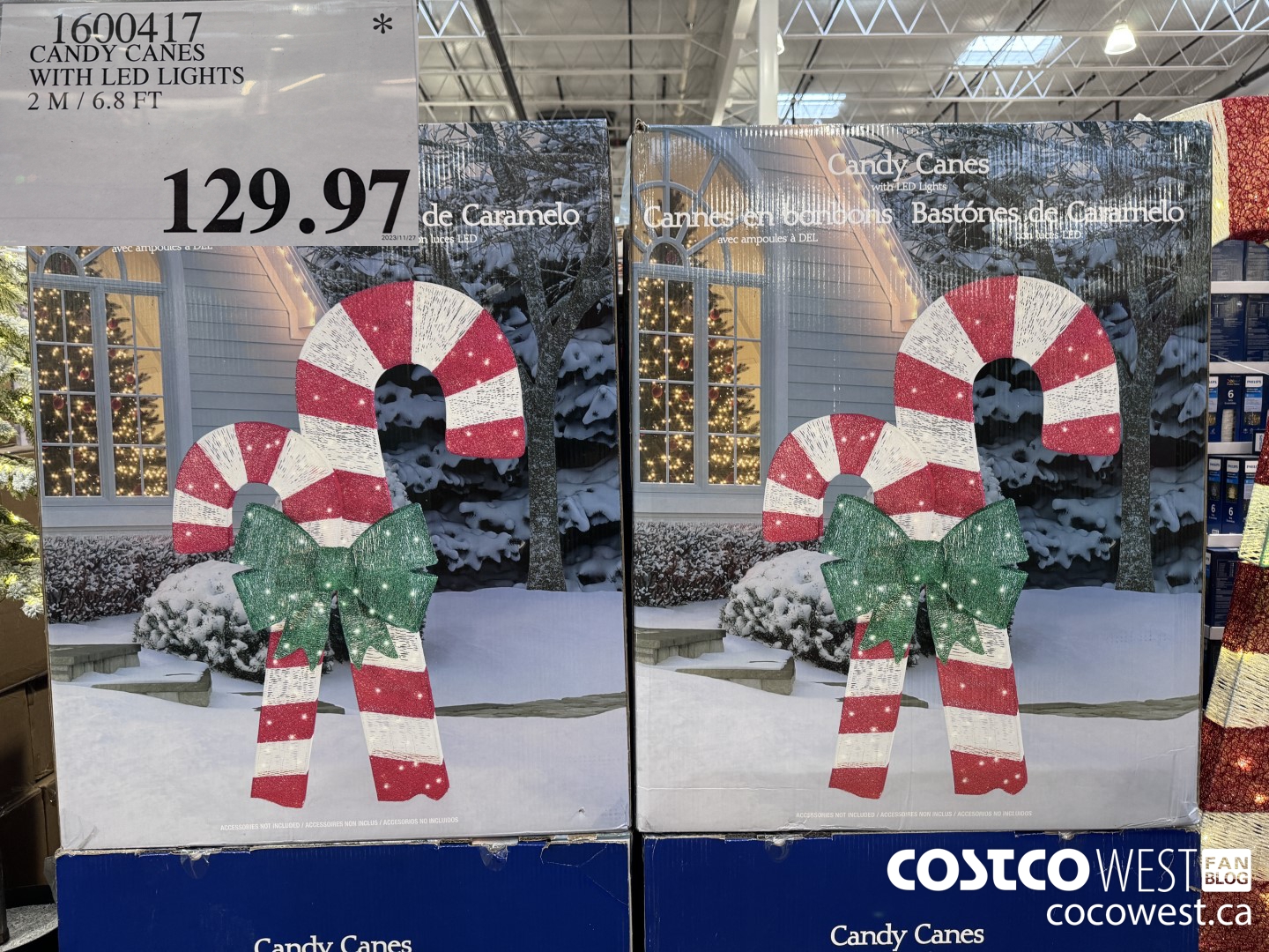 1600417 CANDY CANES WITH LED LIGHTS 2 M / 6.8 FT $129.97