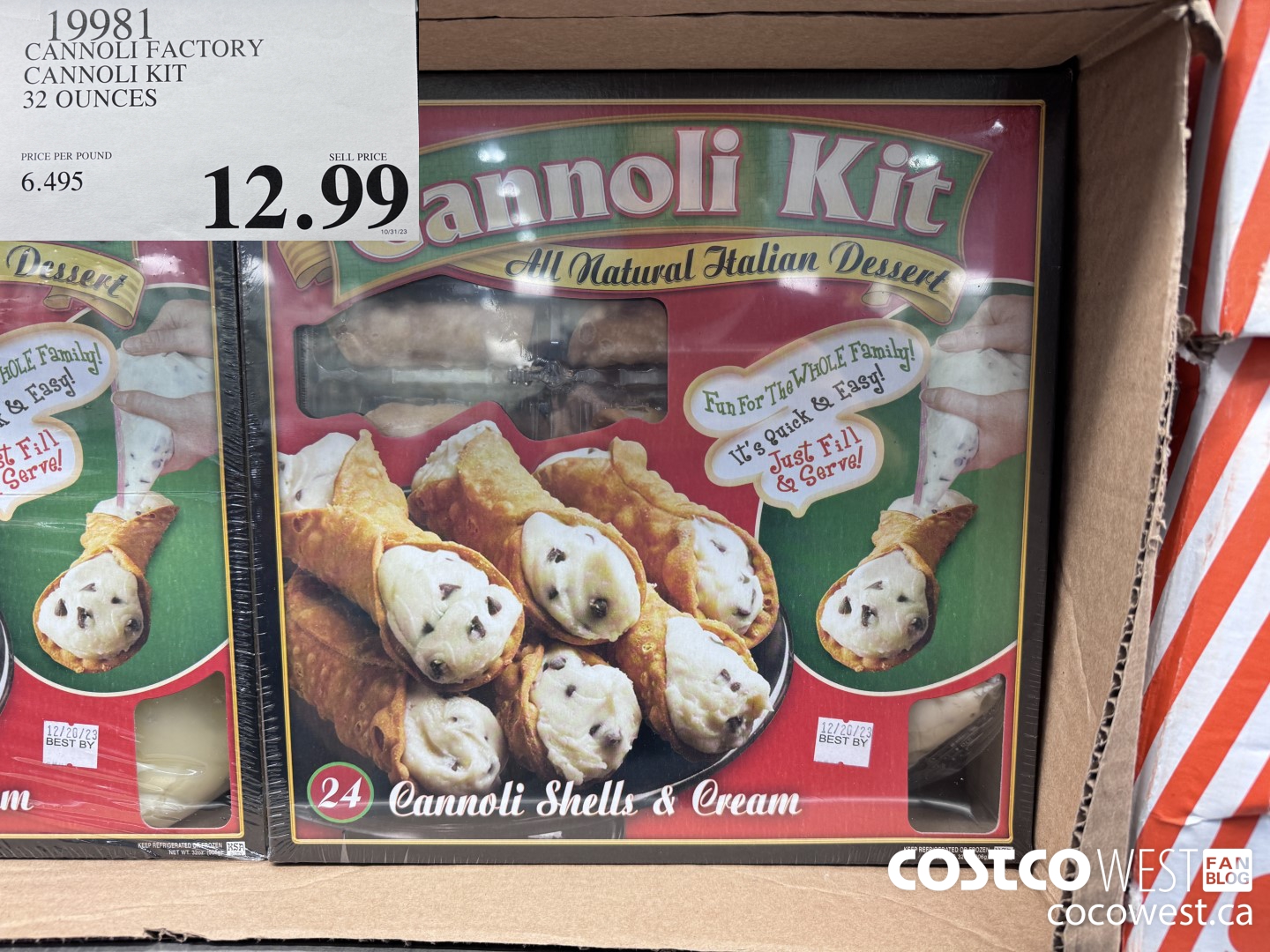 199181 CANNOLI FACTORY CANNOLI KIT 32 OUNCES $12.99