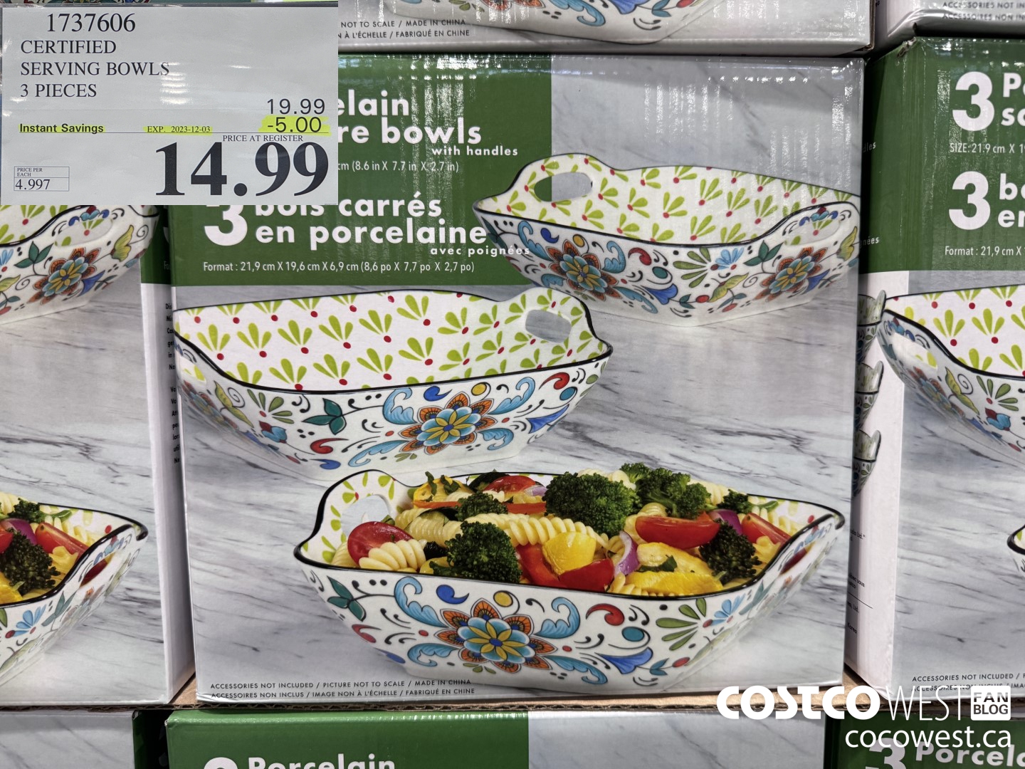 1737606 CERTIFIED SERVING BOWLS 3 PIECES ($5.00 INSTANT SAVINGS EXPIRES ON 2023-12-03) $14.99