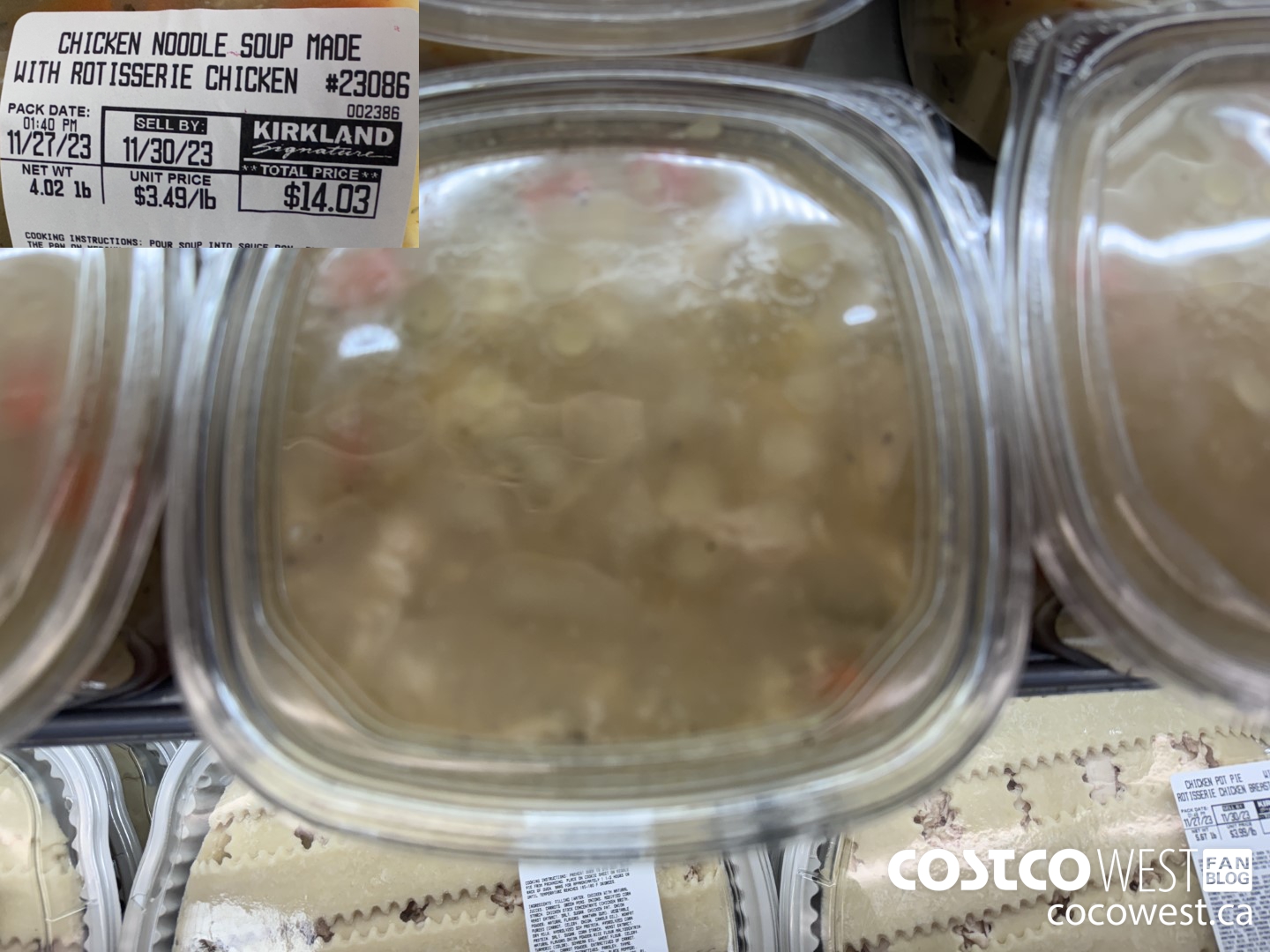 23086 CHICKEN NOODLE SOUP MADE WITH ROTISSERIE CHICKEN $3.49