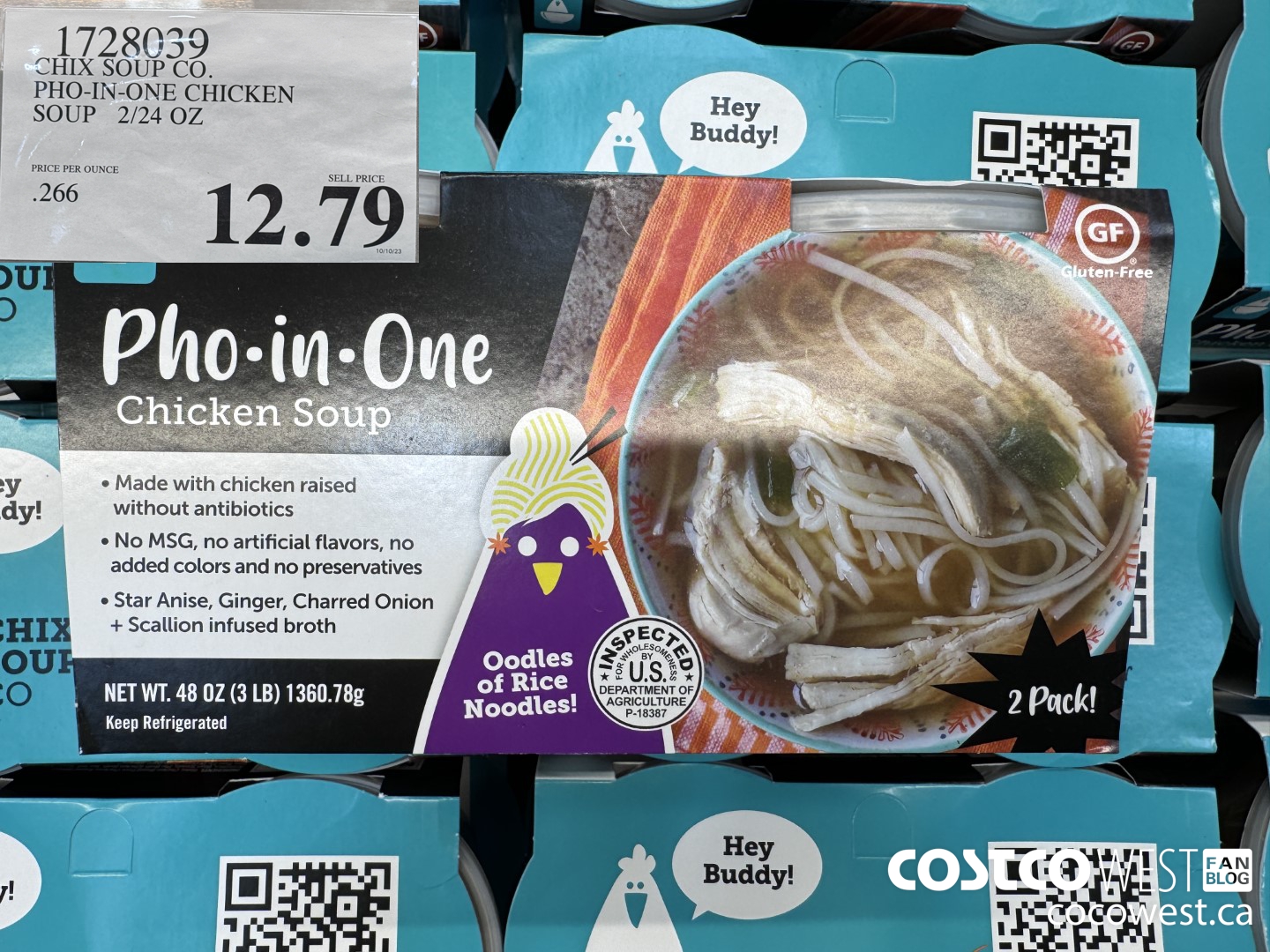 1728039 CHIX SOUP CO. PHO-IN-ONE CHICKEN SOUP 2/24 OZ $12.79