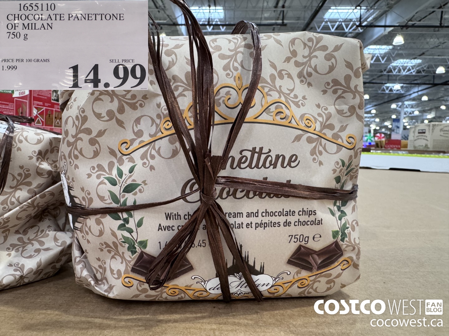 1655110 CHOCOLATE PANETTONE OF MILAN 750G $14.99