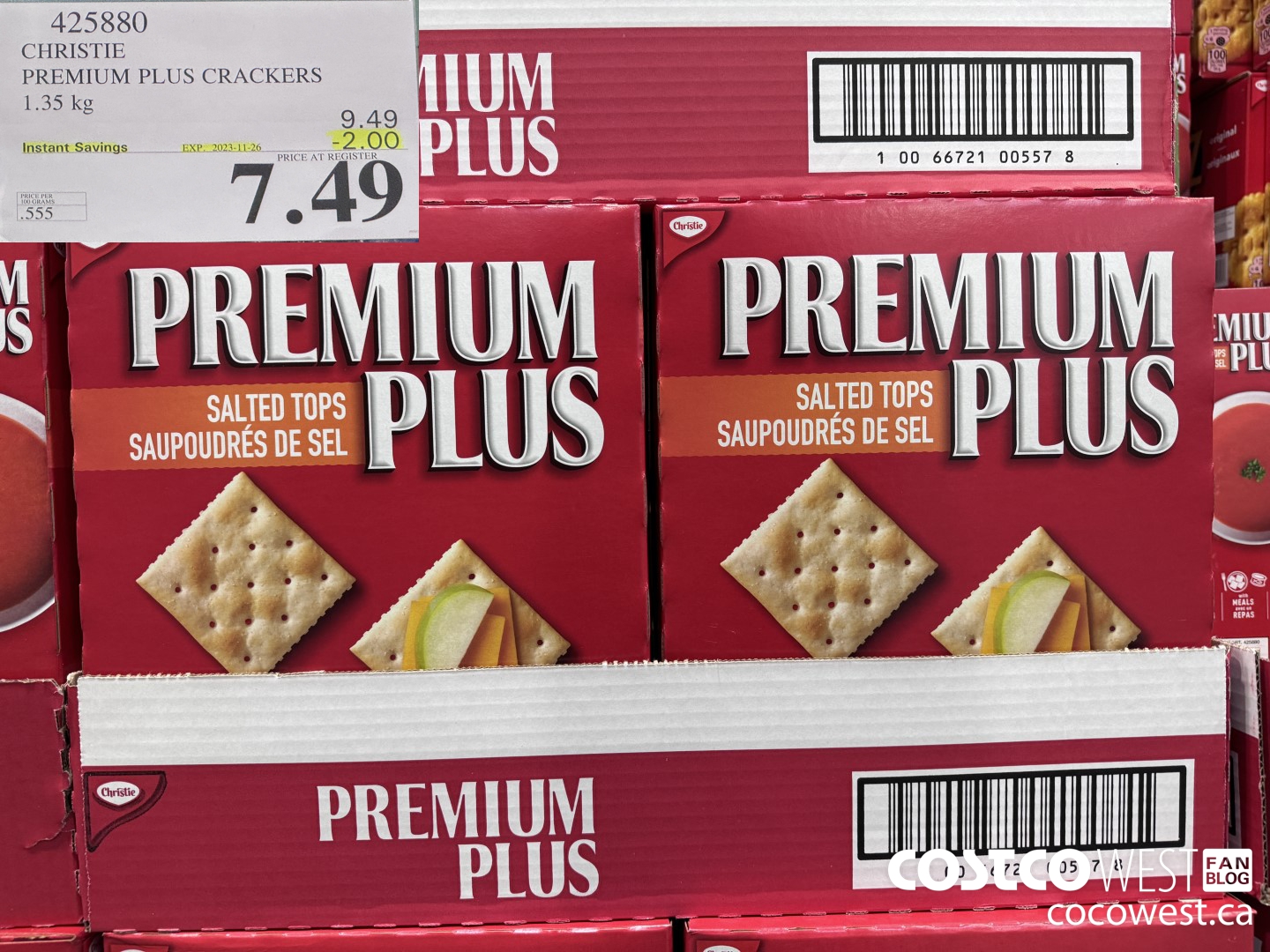 425880 CHRISTIE PREMIUM PLUS CRACKERS 1.35 kg ($2.00 INSTANT SAVINGS EXPIRES ON 2023-11-26) $7.49