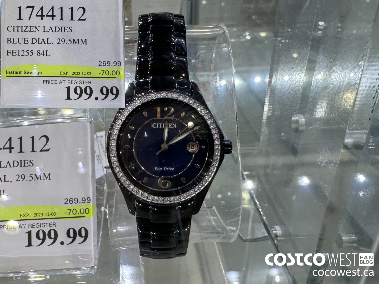 1744112 CITIZEN LADIES BLUE DIAL, 29.5MM FE1255-84L ($70.00 INSTANT SAVINGS EXPIRES ON 2023-12-03) $199.99