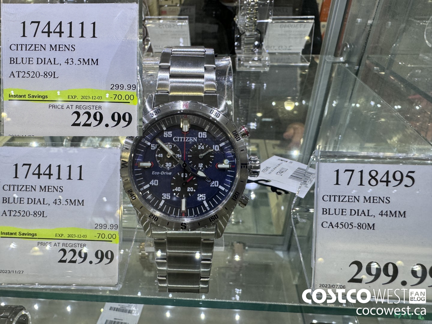 1744111 CITIZEN MENS BLUE DIAL, 43.5MM AT2520-89L ($70.00 INSTANT SAVINGS EXPIRES ON 2023-12-03) $229.99