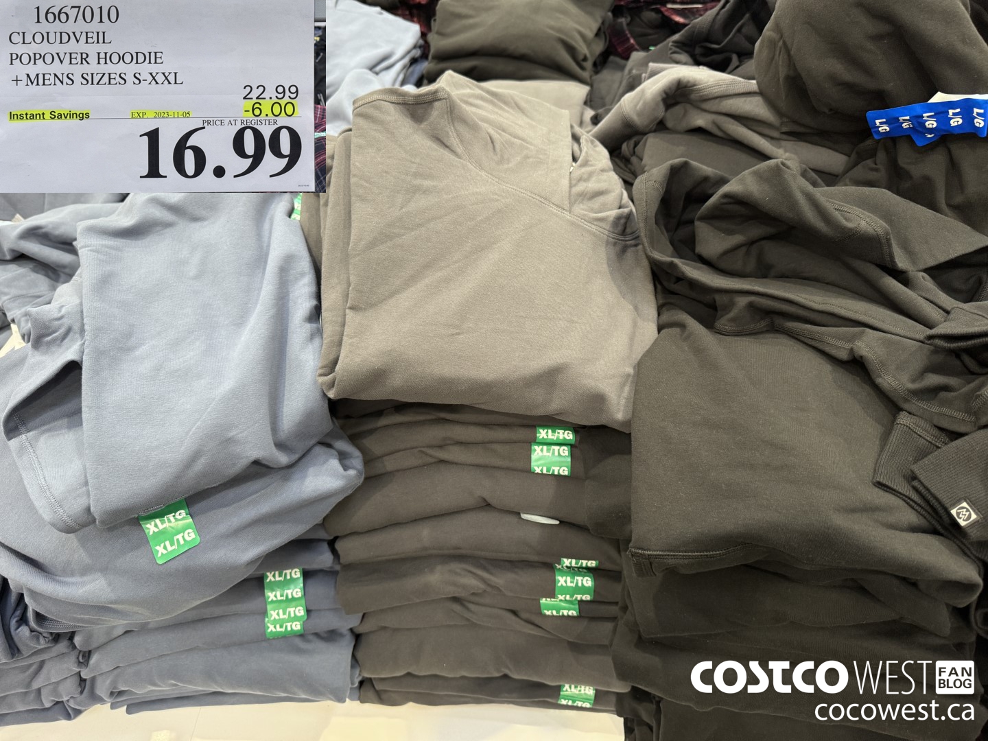 1667010 CLOUDVEIL POPOVER HOODIE MENS SIZES S-XXL ($6.00 INSTANT SAVINGS EXPIRES ON 2023-11-05) $16.99