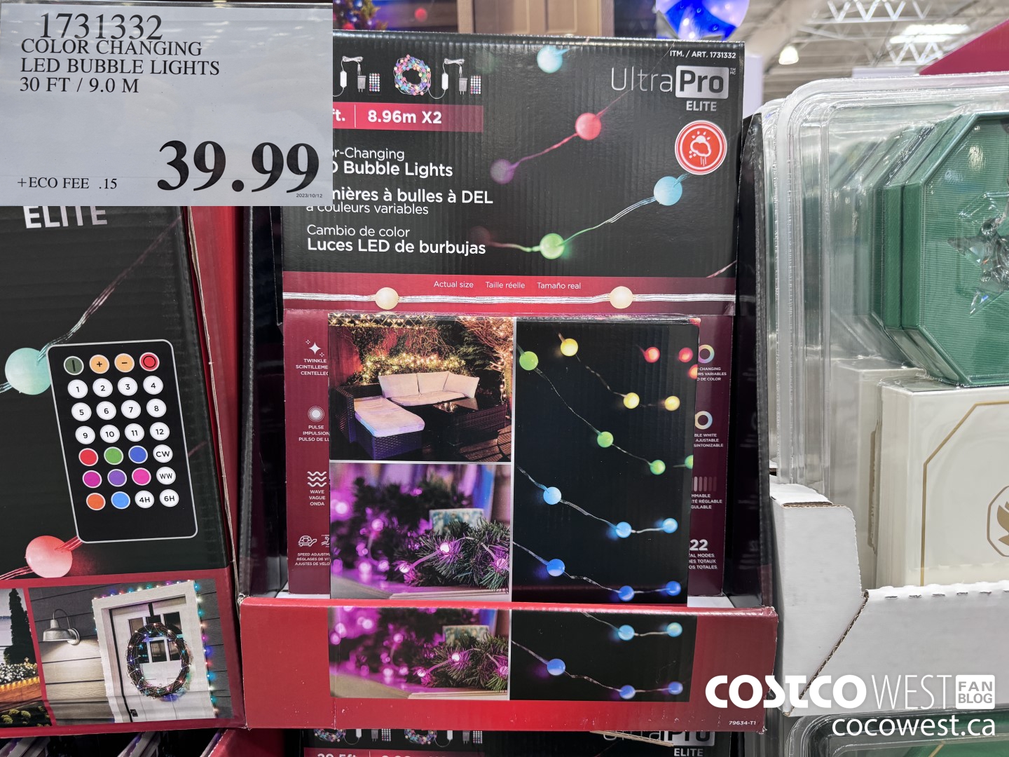 1731332 COLOR CHANGING LED BUBBLE LIGHTS 30 FT / 9.0 M $39.99