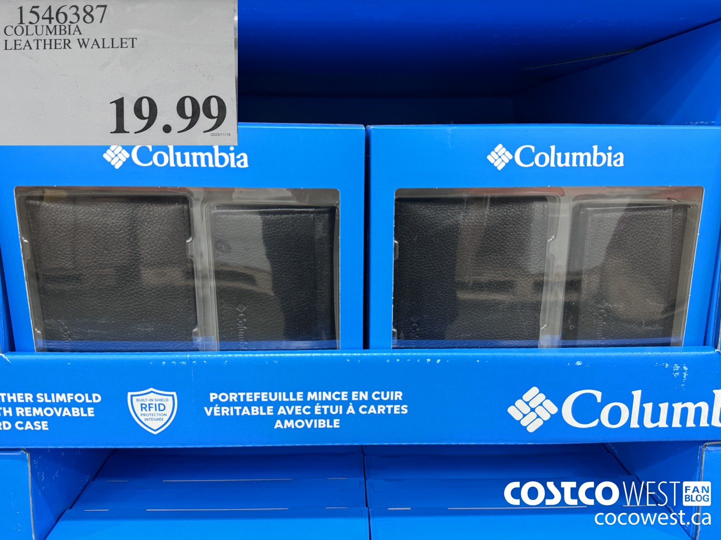 1546387 COLUMBIA LEATHER WALLET  $19.99