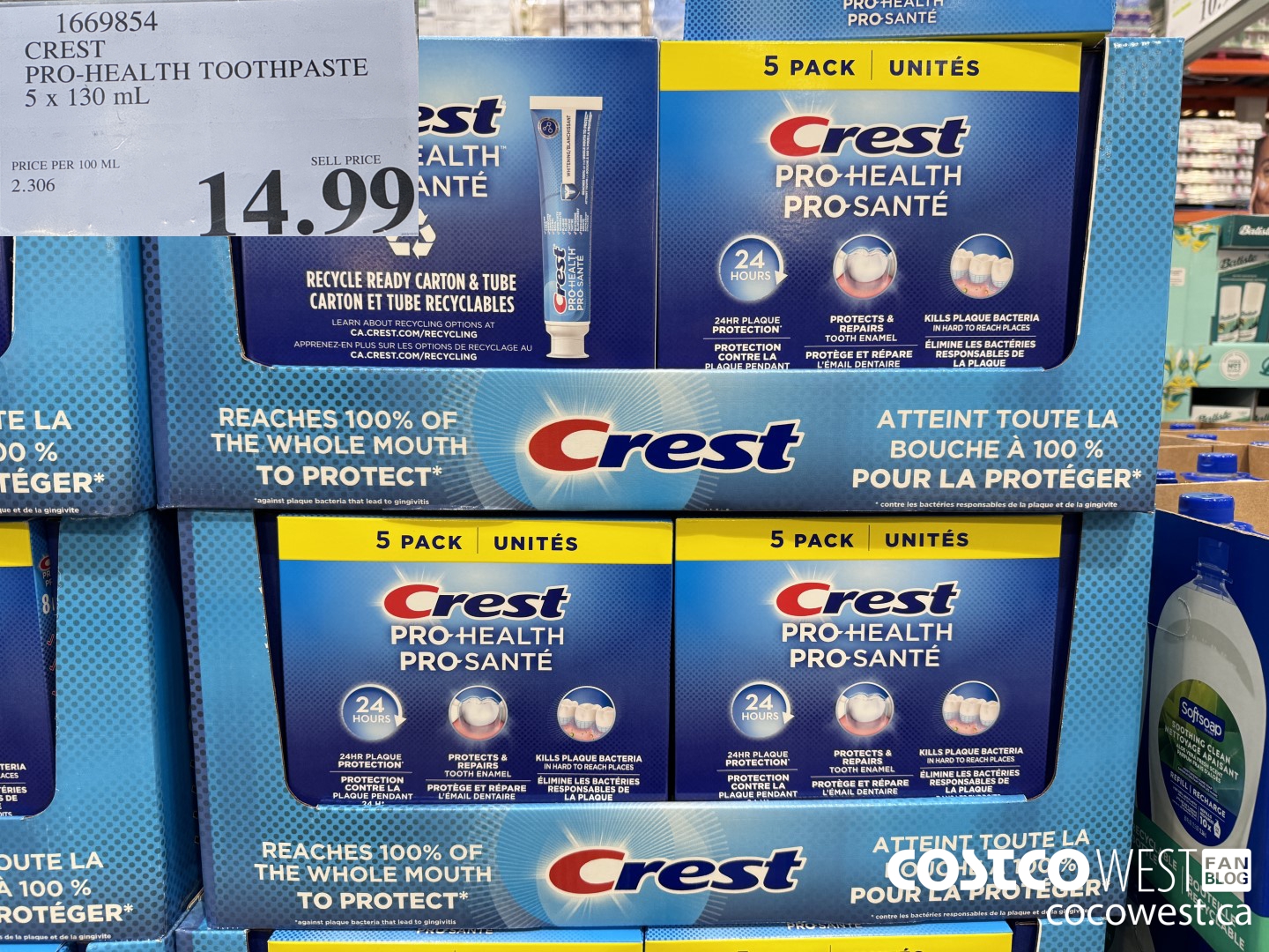 1669854 CREST PRO-HEALTH TOOTHPASTE 5 X 130 ML $14.99