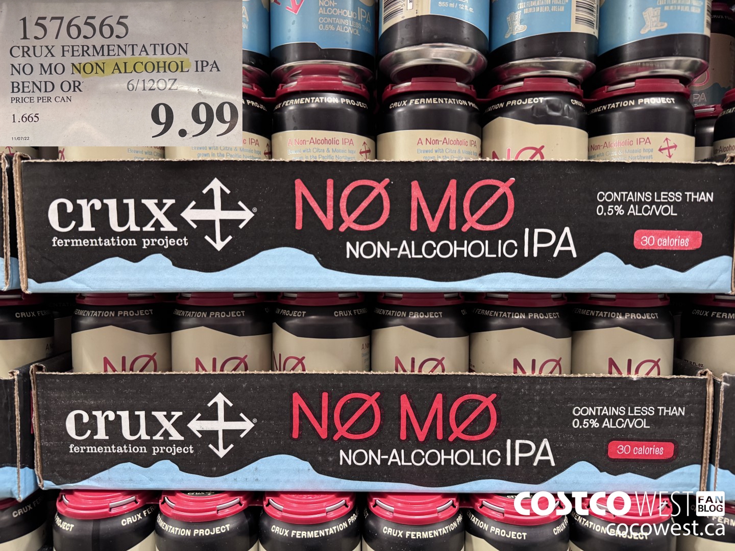 1576565 CRUX FERMENTATION NO MO NON ALCOHOL IPA BEND OR 6/12OZ $9.99