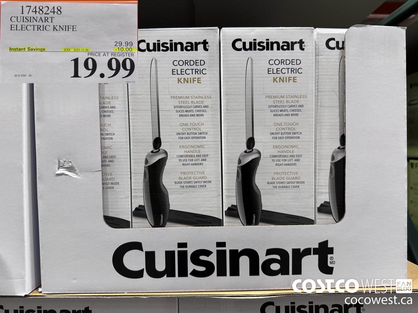 1748248 CUISINART ELECTRIC KNIFE ($10.00 INSTANT SAVINGS EXPIRES ON 2023-11-26) $19.99