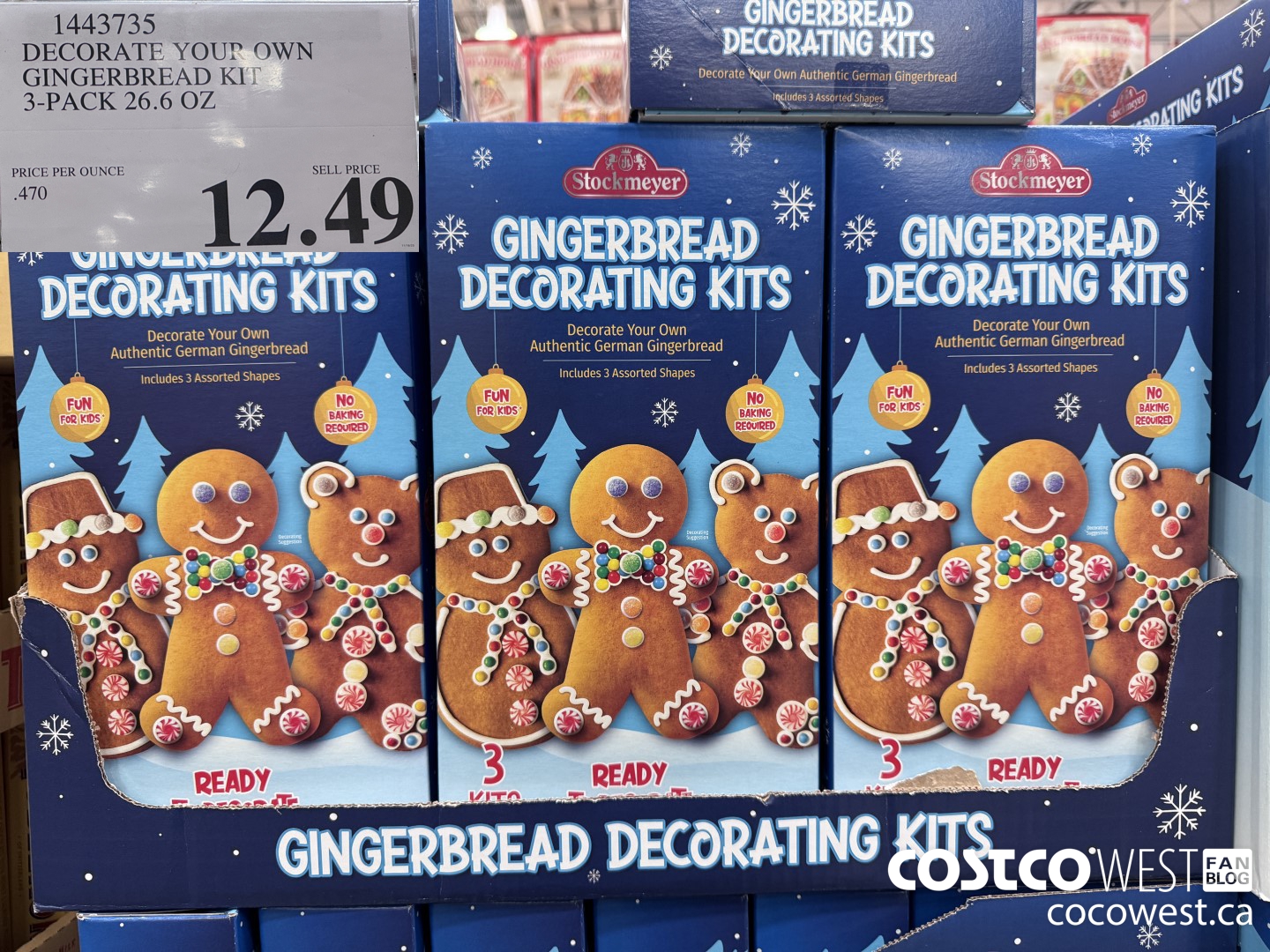 1443735 DECORATE YOUR OWN GINGERBREAD KIT 3-PACK 26.6 OZ $12.49