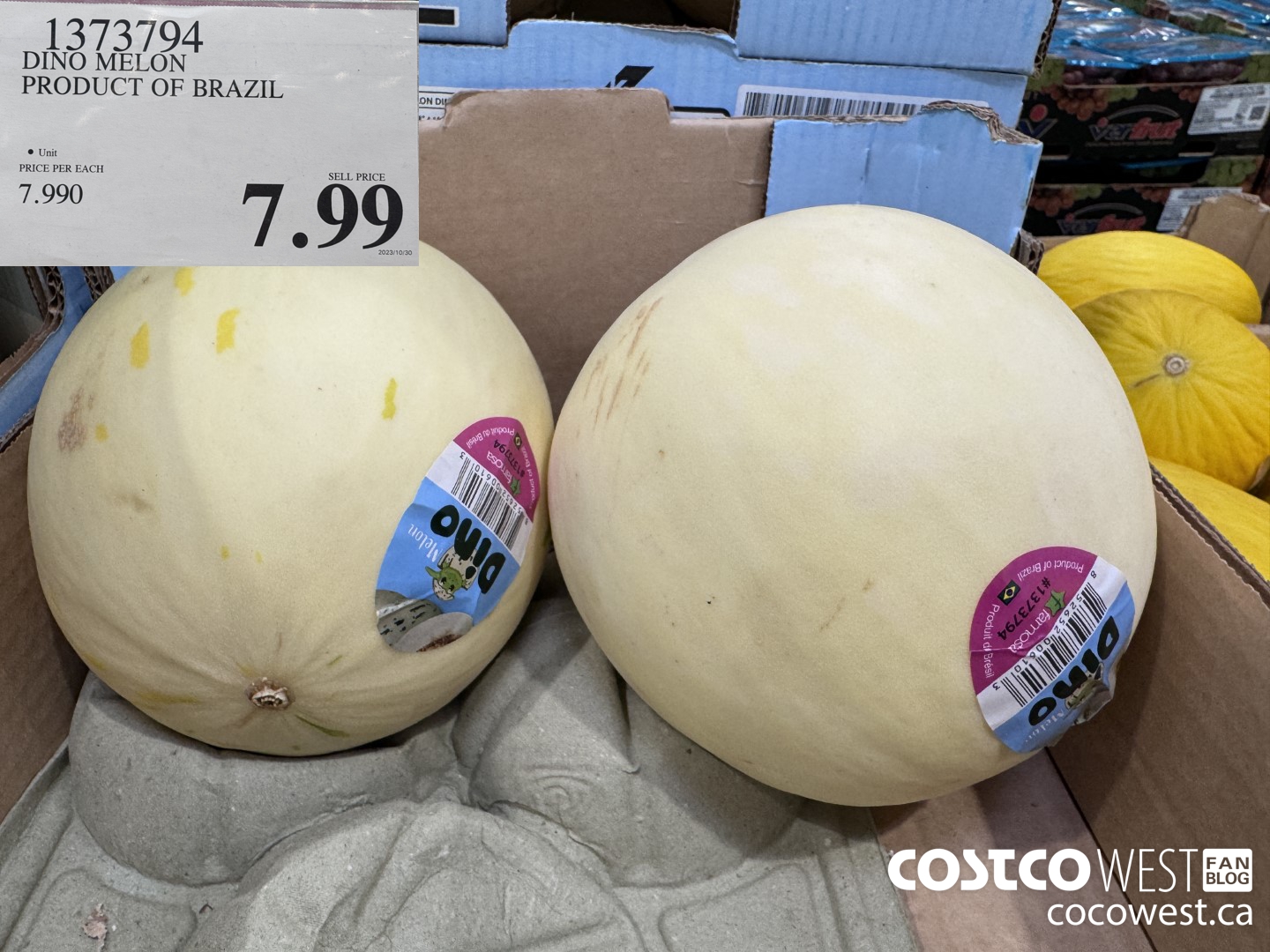 1373794 DINO MELON PRODUCT OF BRAZIL $7.99