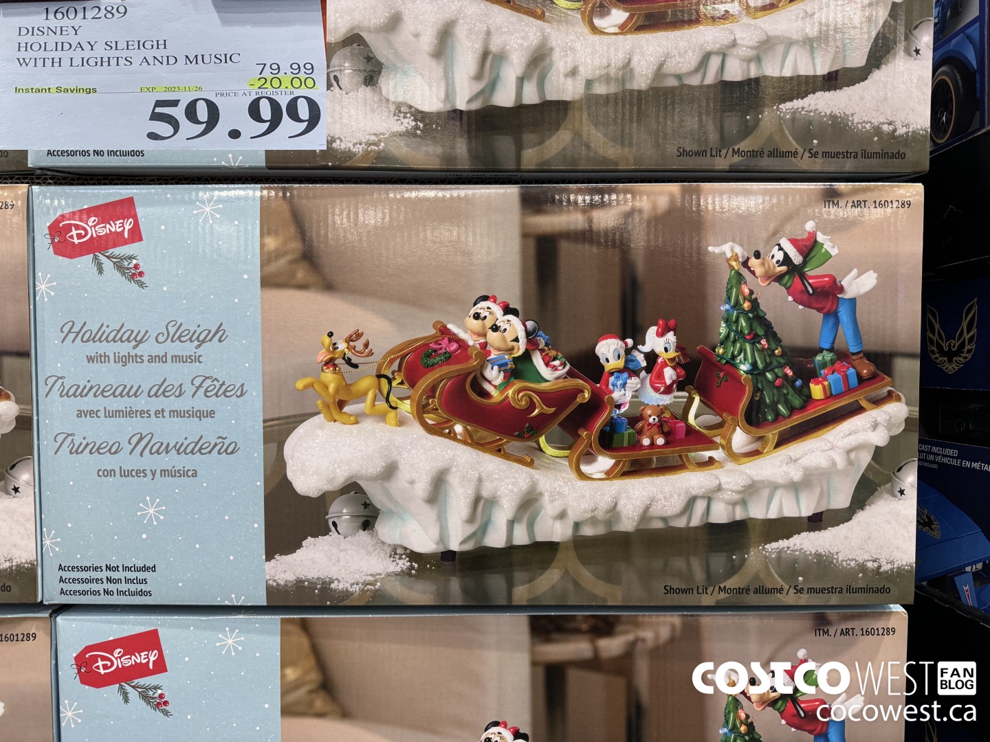 1601289 DISNEY HOLIDAY SLEIGH WITH LIGHTS AND MUSIC ($20.00 INSTANT SAVINGS EXPIRES ON 2023-11-26) $59.99