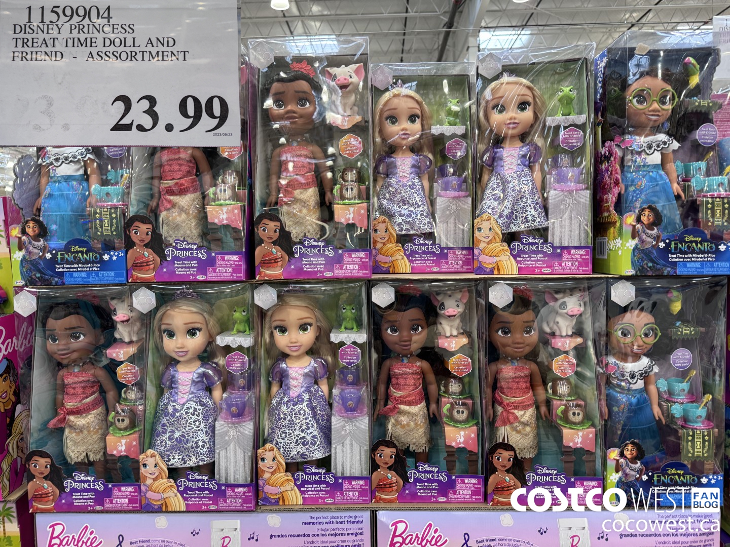 1159904 DISNEY PRINCESS TREAT TIME DOLL AND FRIEND ASSORTMENT $23.99