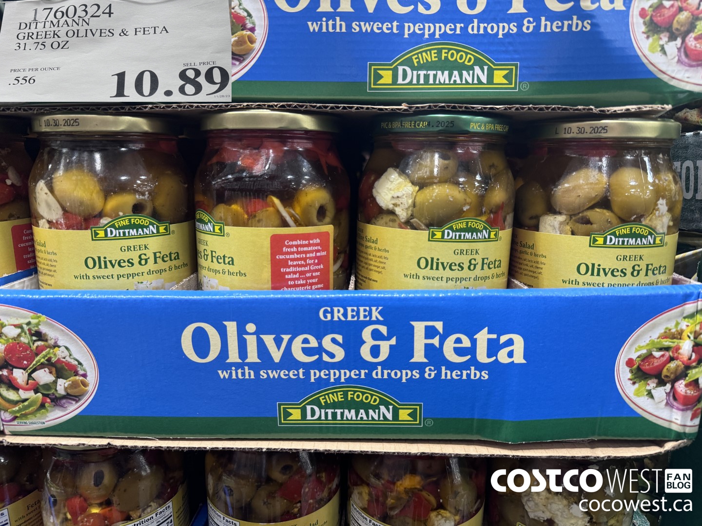 1760324 DITTMANN GREEK OLIVES & FETA 31.75 OZ $10.89