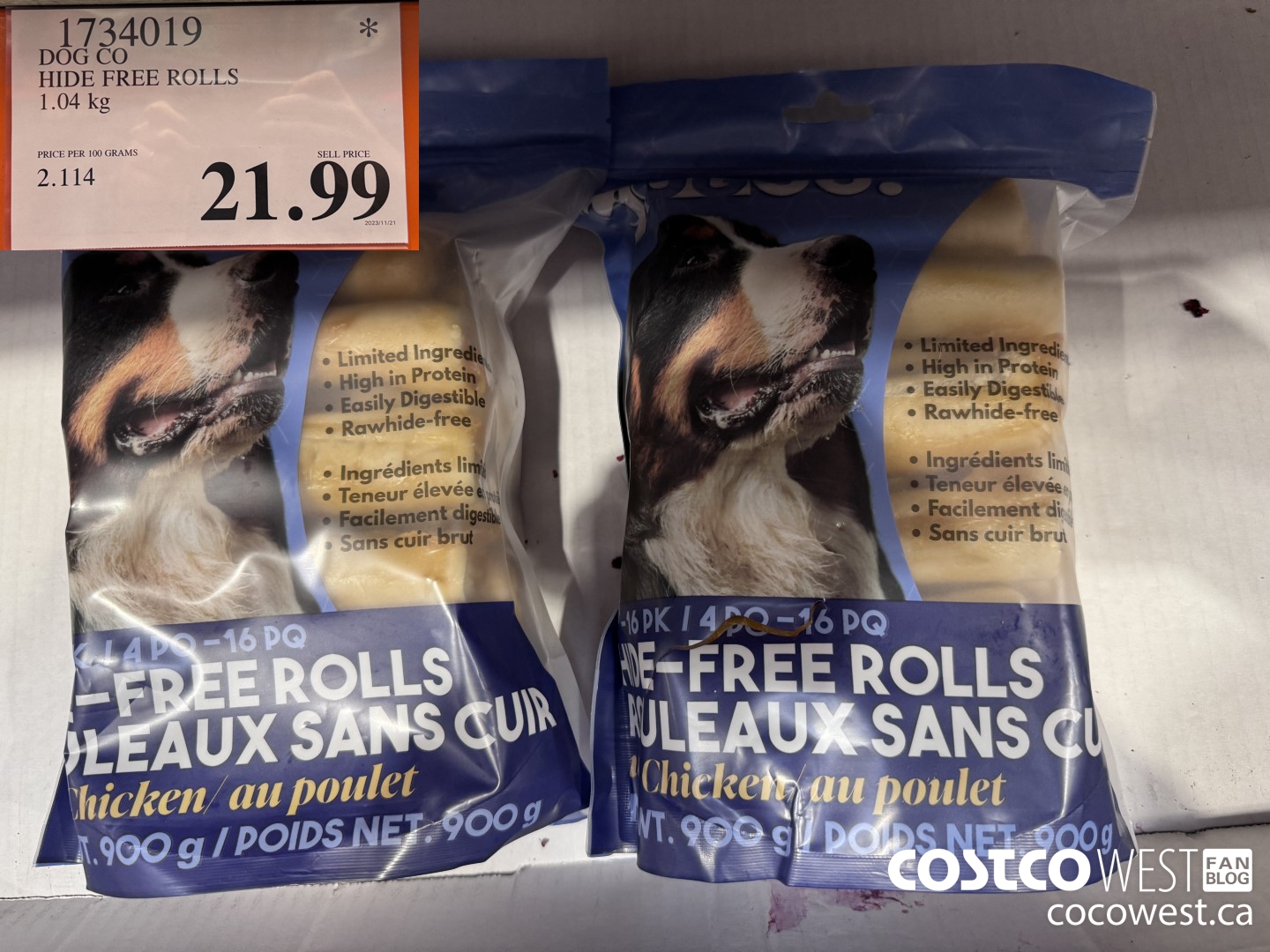 1734019 DOG CO HIDE FREE ROLLS 1.04 KG $21.99
