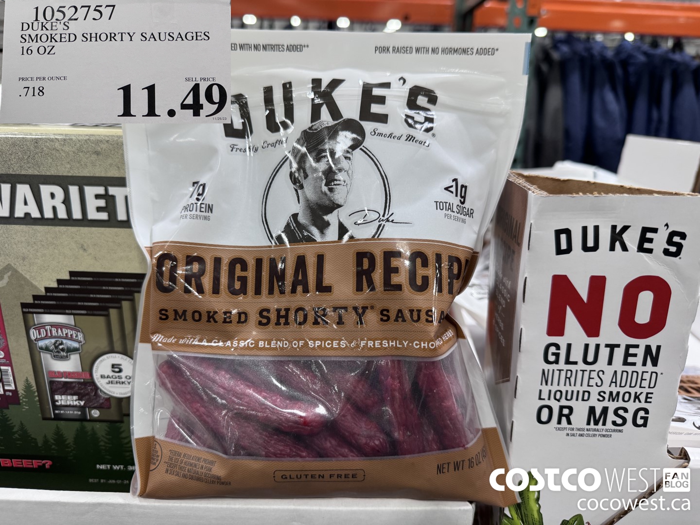 1052757 DUKE'S SMOKED SHORTY SAUSAGES 16 OZ $11.49