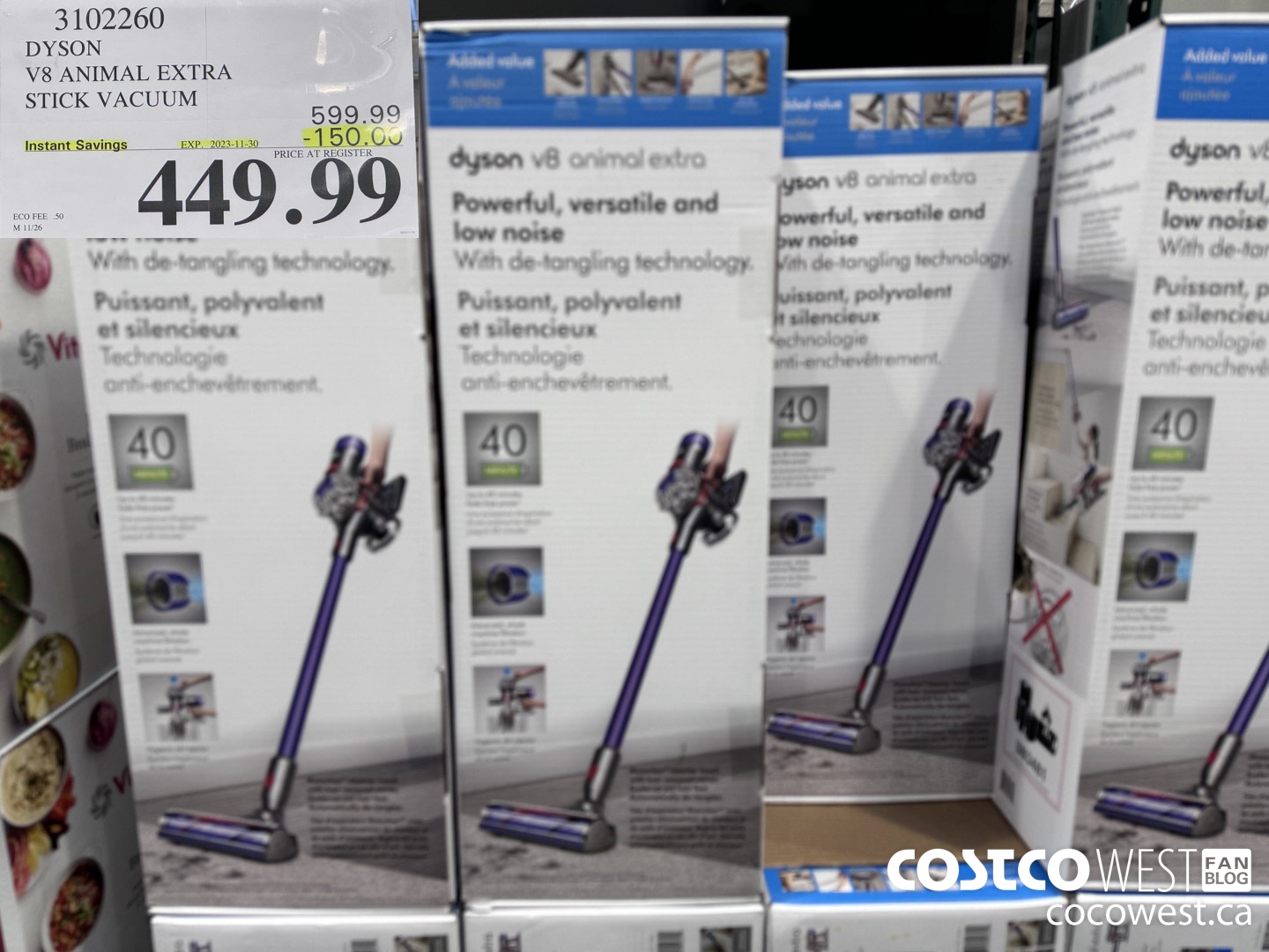 3102260 DYSON V8 ANIMAL EXTRA CORD-FREE VACUUM ($150.00 INSTANT SAVINGS EXPIRES ON 2023-11-30) $449.99