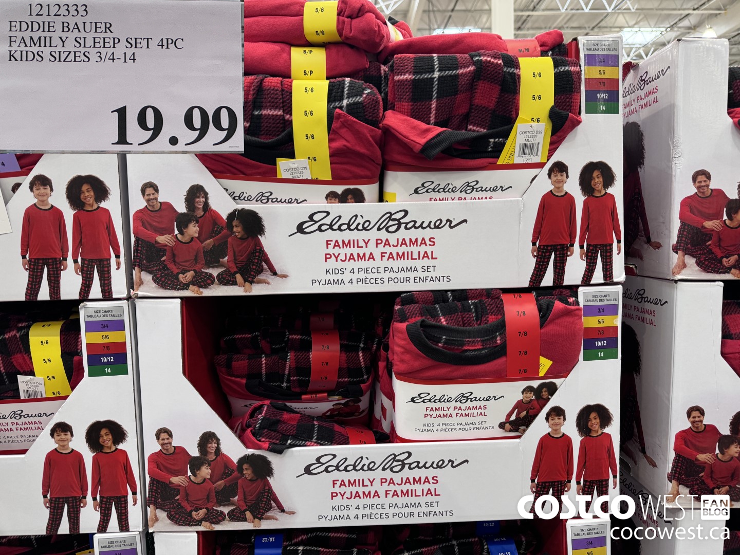 1212333 EDDIE BAUER FAMILY SLEEP SET 4PC KIDS SIZES 3/4-14 $19.99