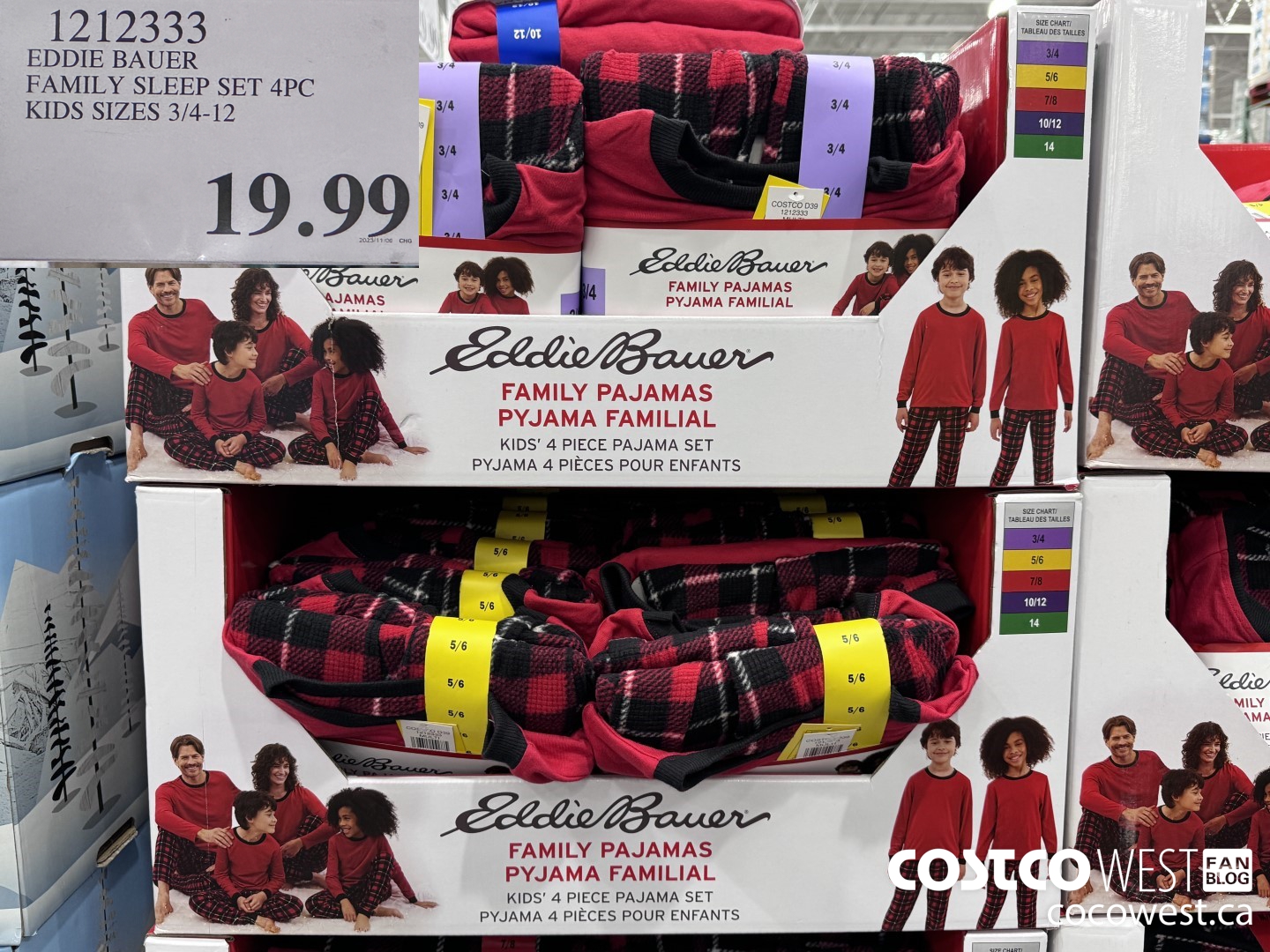 1212333 EDDIE BAUER FAMILY SLEEP SET 4PC KIDS SIZES 3/4-14 $19.99