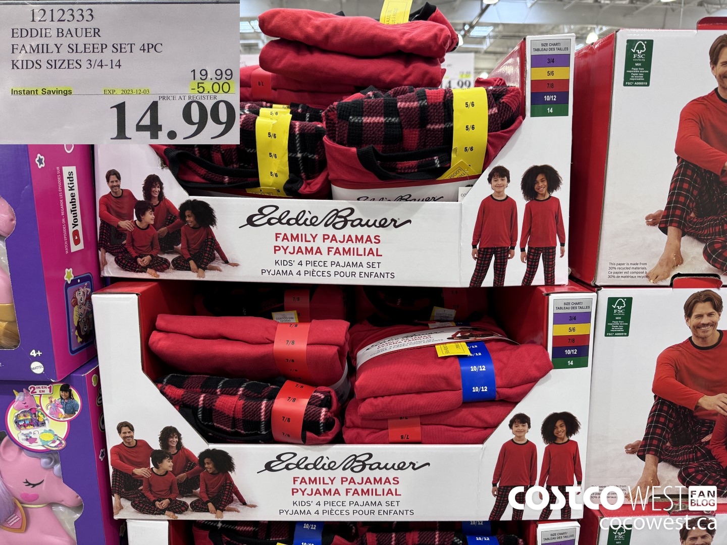 1212333 EDDIE BAUER FAMILY SLEEP SET 4PC KIDS SIZES 3/4-14 ($5.00 INSTANT SAVINGS EXPIRES ON 2023-12-03) $14.99