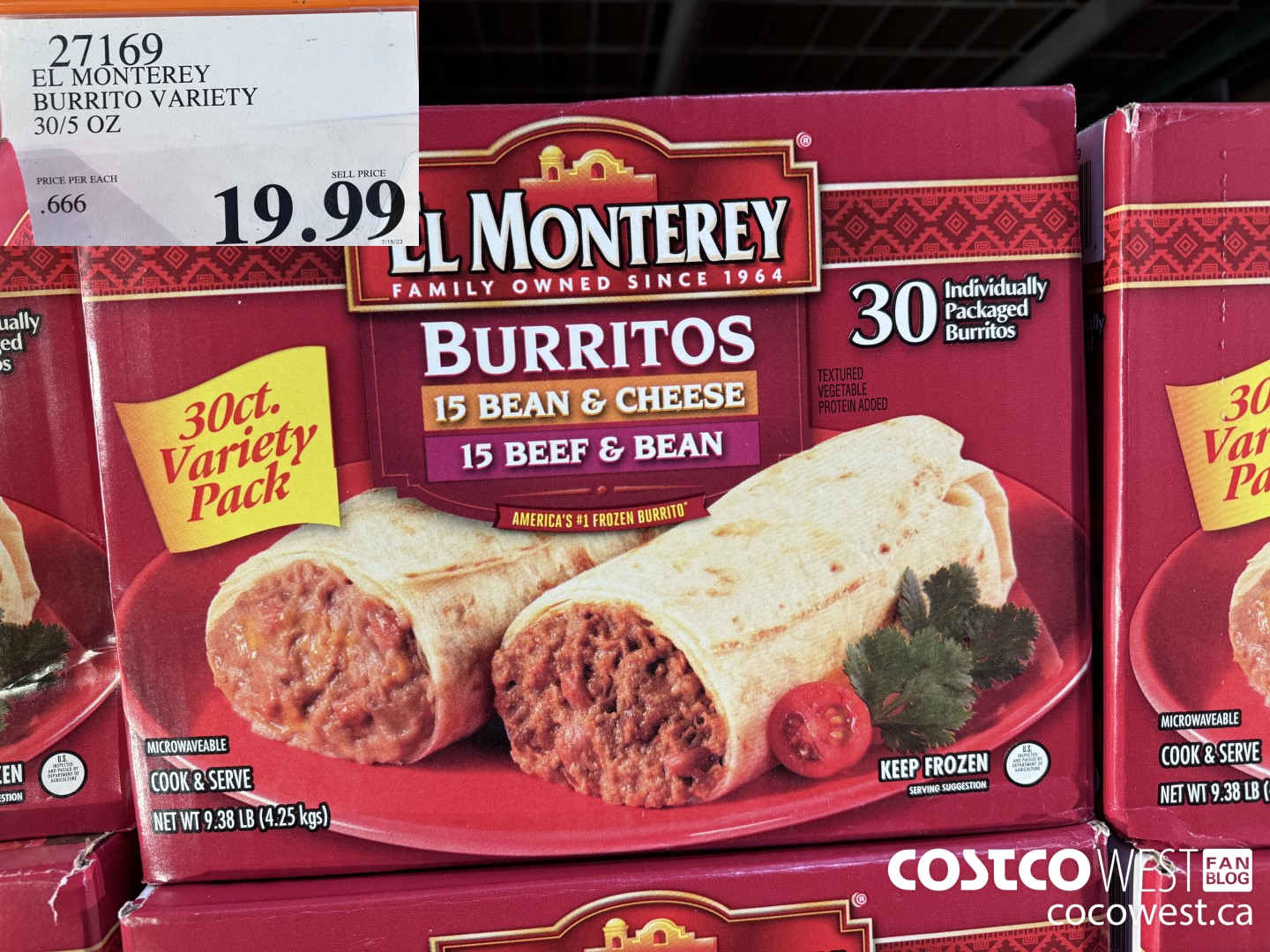 27169 EL MONTEREY BURRITO VARIETY 30/5 OZ $19.99