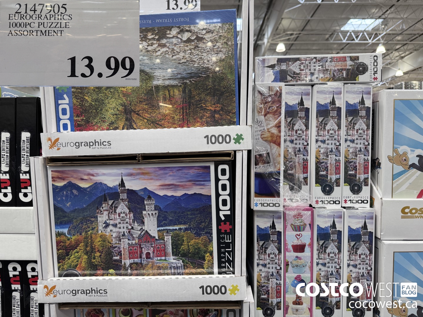 2147905 EUROGRAPHICS 1000PC PUZZLE ASSORTMENT $13.99