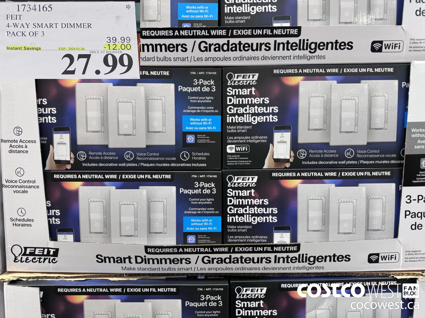 1734165 FEIT 4-WAY SMART DIMMER PACK OF 3 ($12.00 INSTANT SAVINGS EXPIRES ON 2024-01-26) $27.99