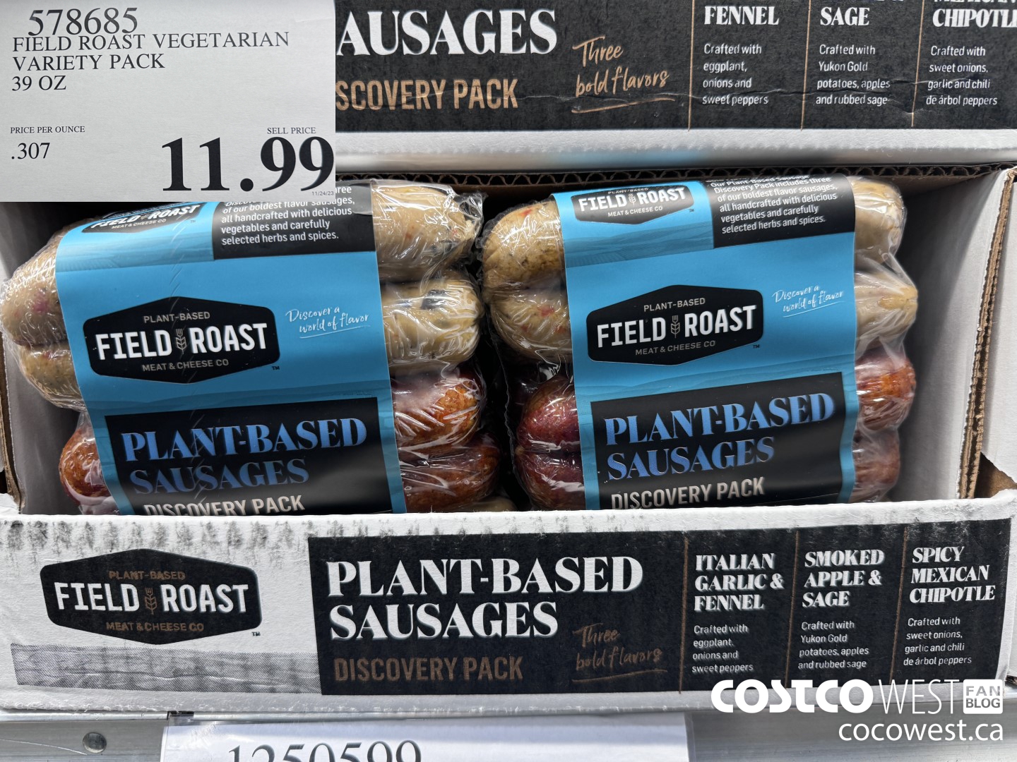 578685 FIELD ROAST VEGETARIAN VARIETY PACK 39 OZ $11.99