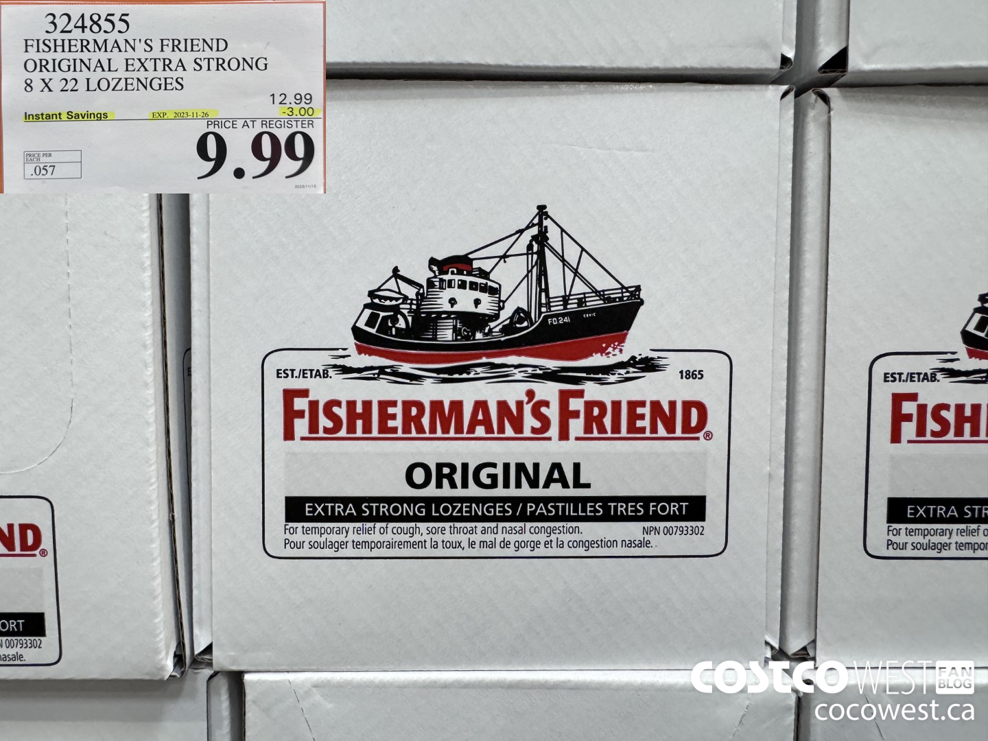 324855 FISHERMAN'S FRIEND ORIGINAL EXTRA STRONG 8 X 22 LOZENGES ($3.00 INSTANT SAVINGS EXPIRES ON 2023-11-26) $9.99