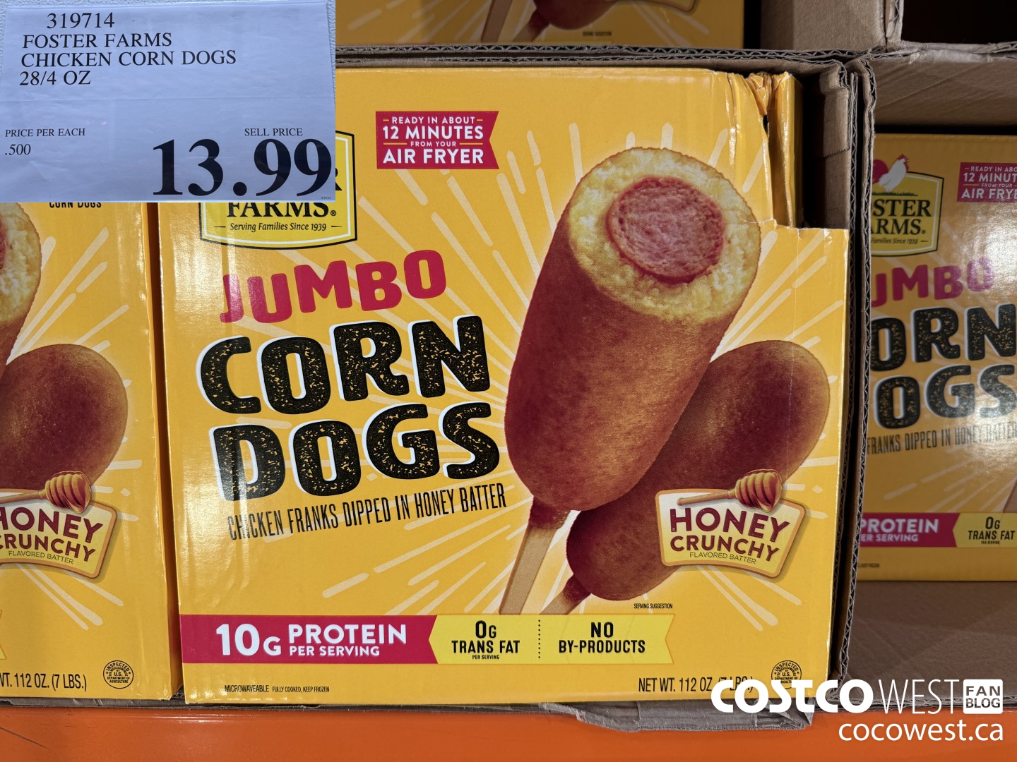319714 FOSTER FARMS CHICKEN CORN DOGS 28/4 OZ $13.99
