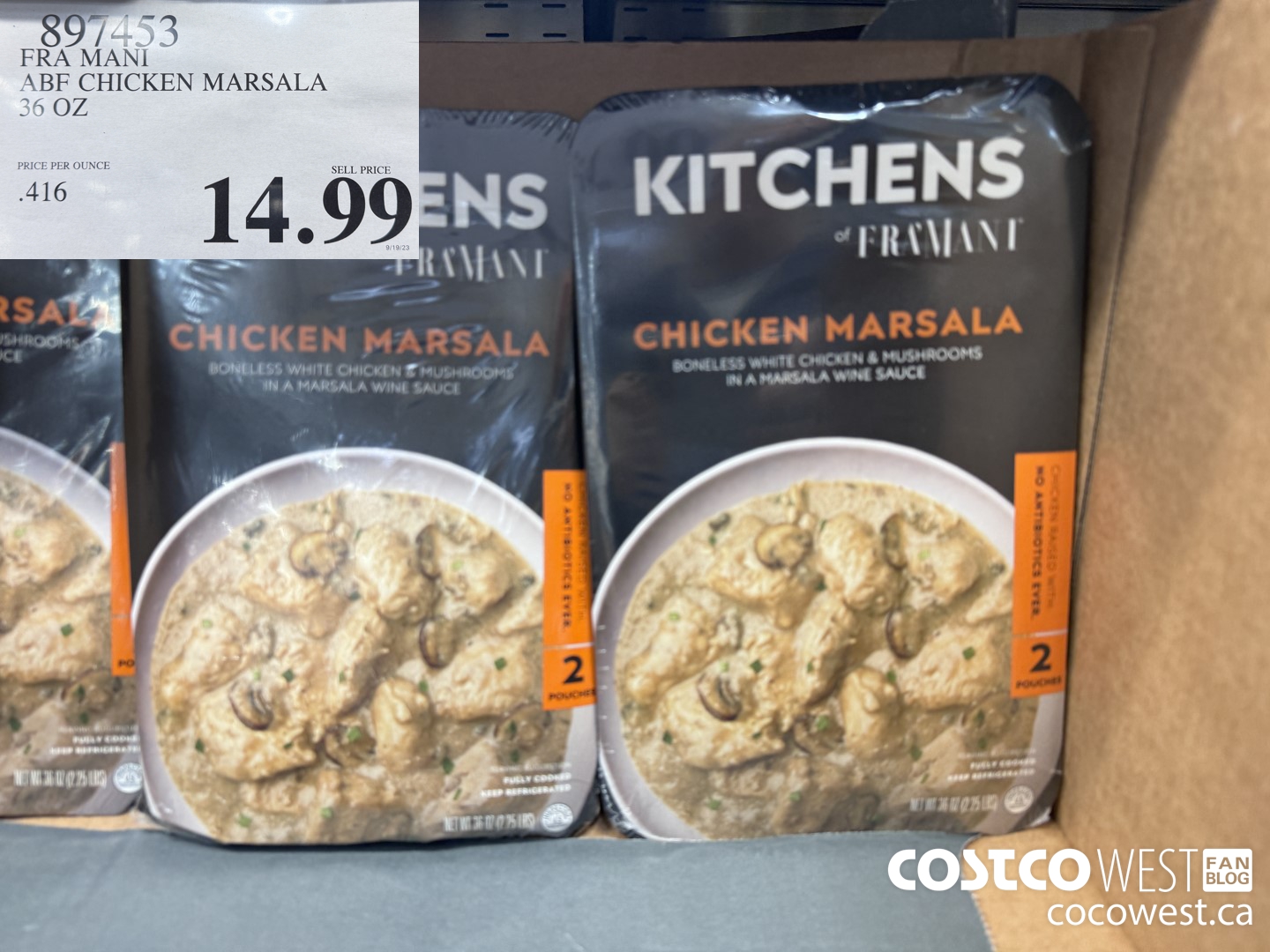897453 FRA MANI ABF CHICKEN MARSALA 36 OZ $14.99