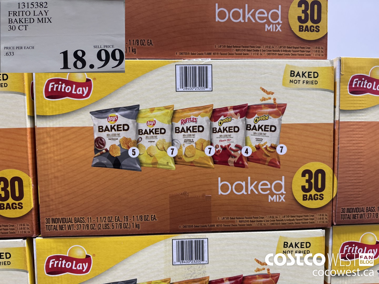 1315382 FRITO LAY BAKED MIX 30 CT $18.99