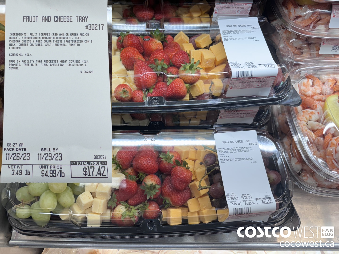 30217 FRUIT AND CHEESE TRAY $4.99