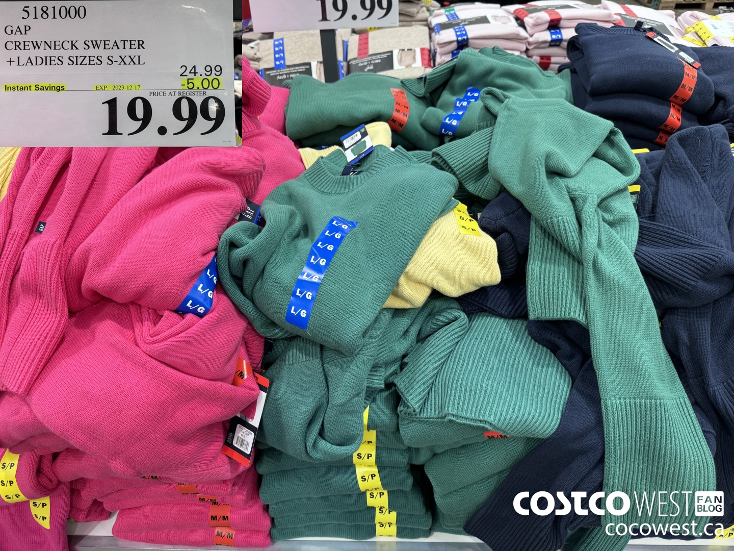 5181000 GAP CREWNECK SWEATER LADIES SIZES S-XXL ($5.00 INSTANT SAVINGS EXPIRES ON 2023-12-17) $19.99