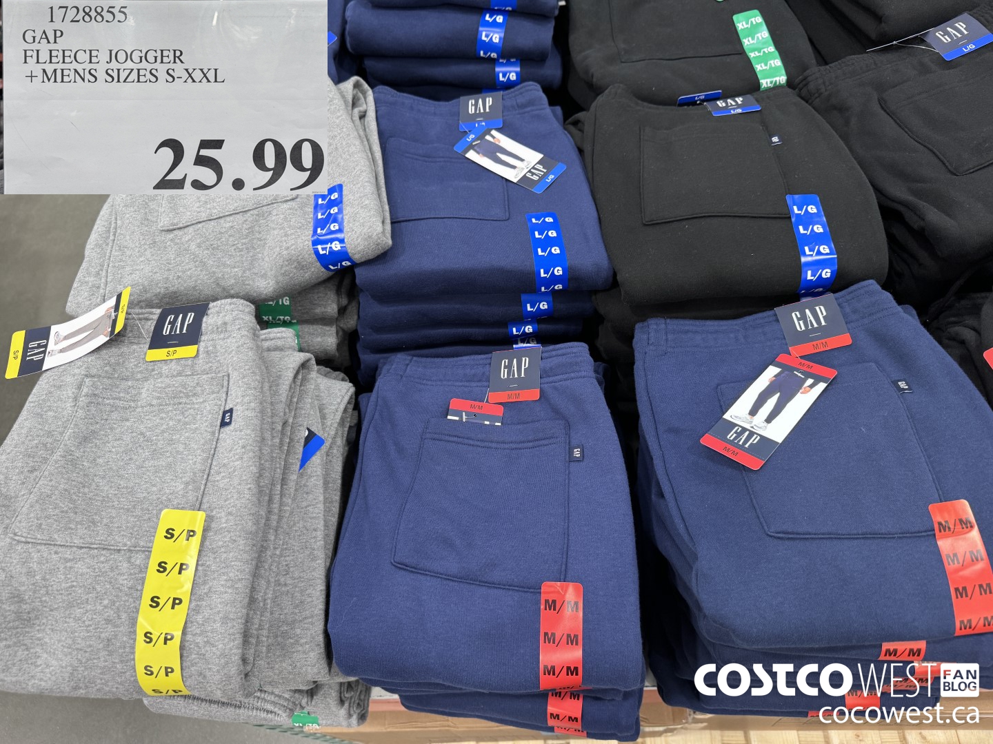 1728855 GAP FLEECE JOGGER MENS SIZES S-XXL $25.99