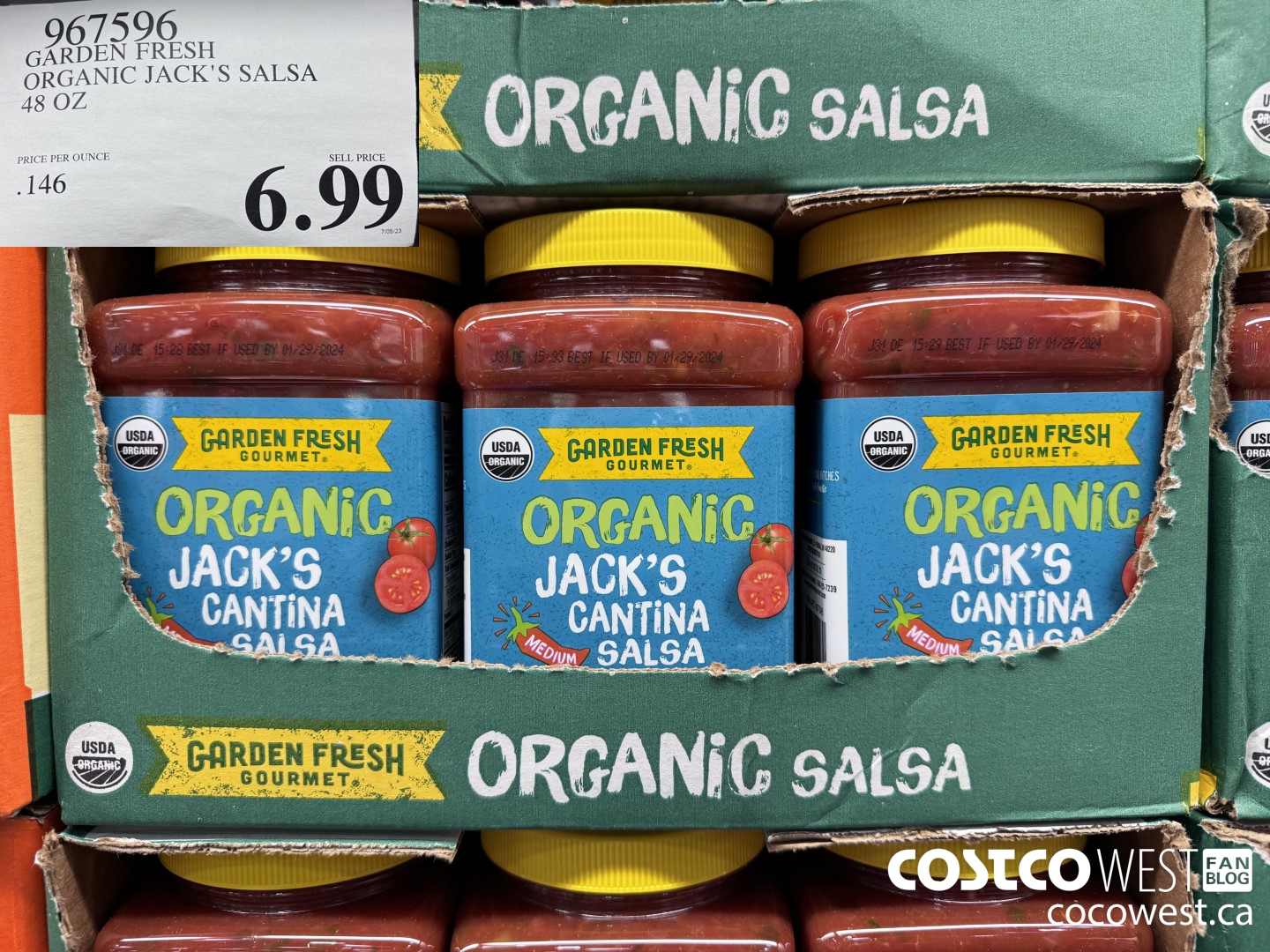 967596 GARDEN FRESH ORGANIC JACK'S SALSA 48 OZ $6.99