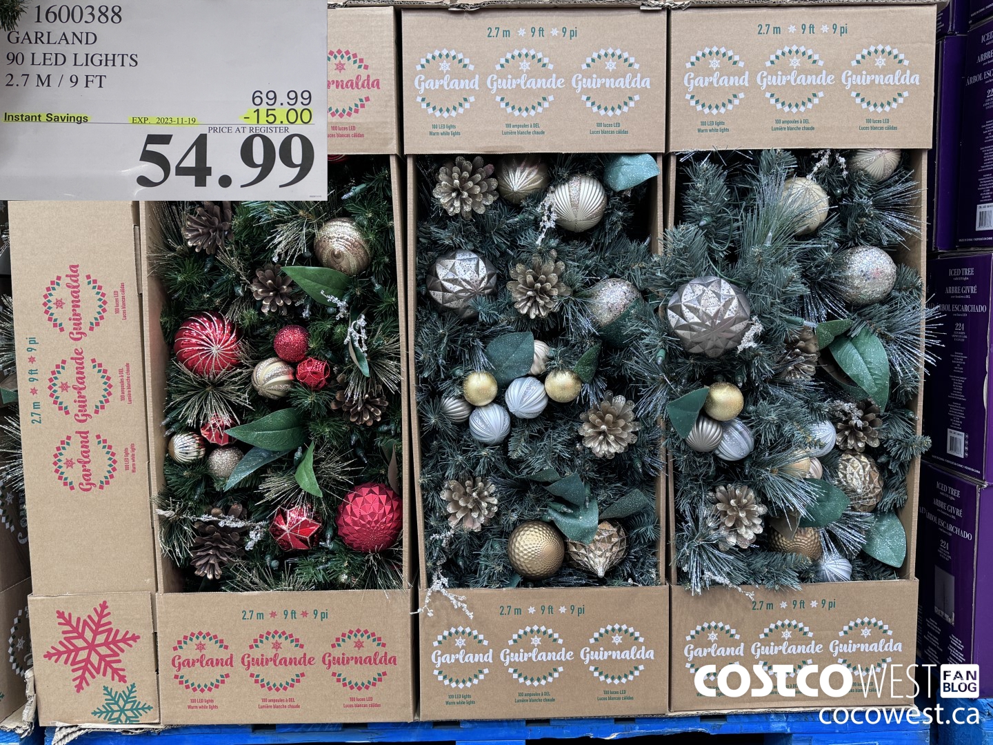 1600388 GARLAND 90 LED LIGHTS 2.7 M / 9 FT ($15.00 INSTANT SAVINGS EXPIRES ON 2023-11-19) $54.99